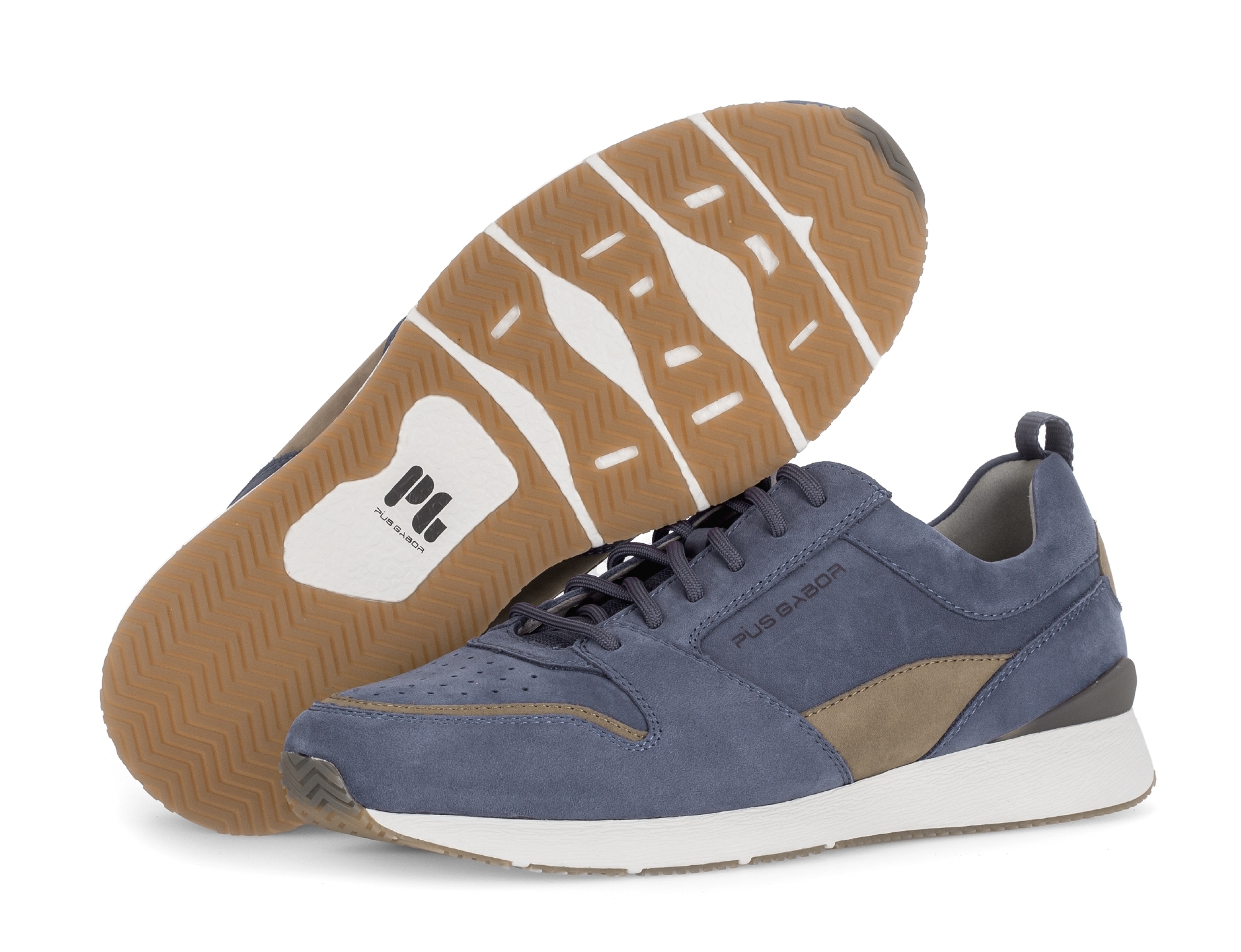 Pius Gabor Sneaker  Freizeitschuh, Halbschuh, Schnürschuh mit Lochmuster, G-Weite