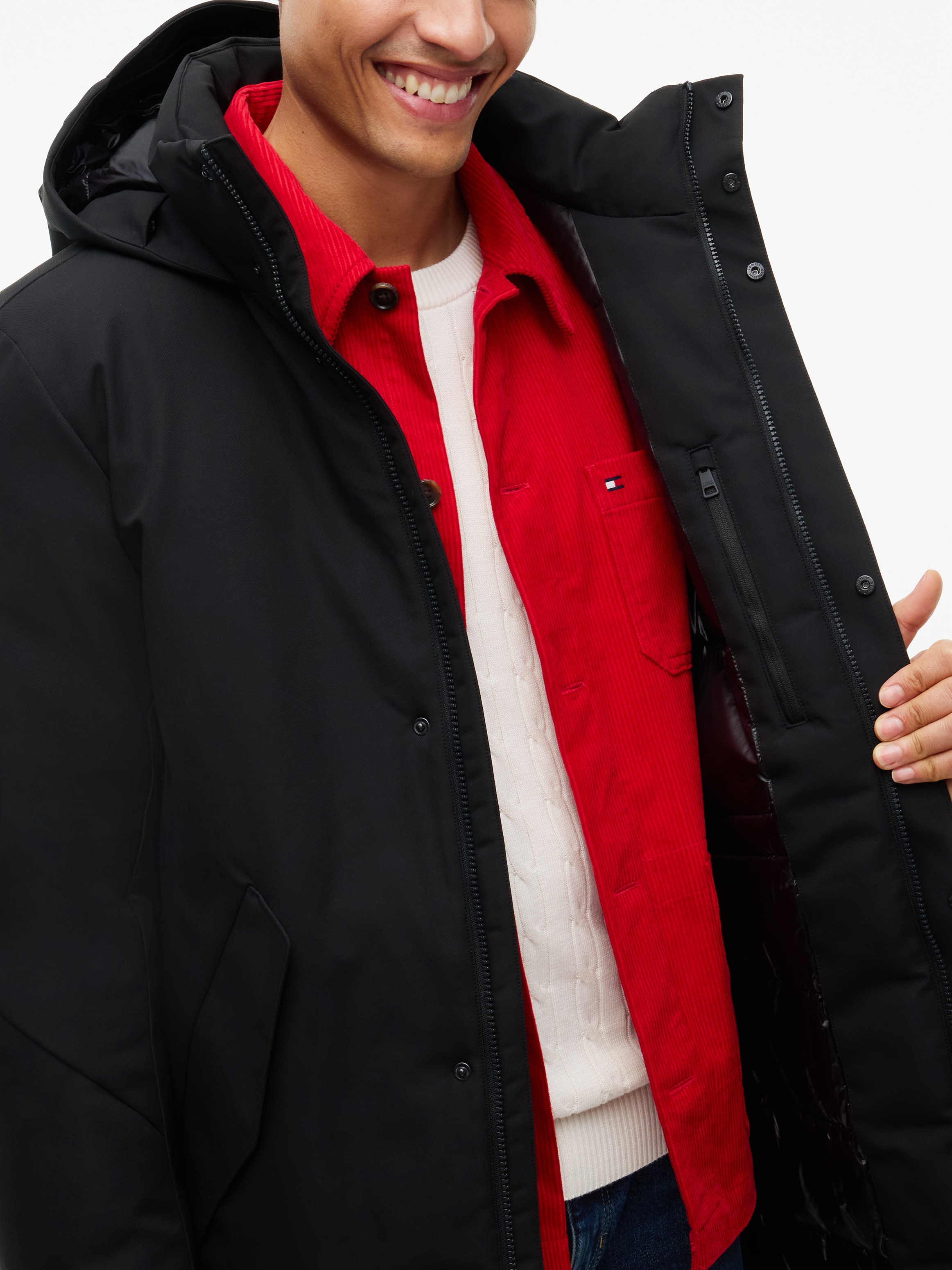 Tommy Hilfiger Kurzmantel »TECH HOODED PADDED PARKA«