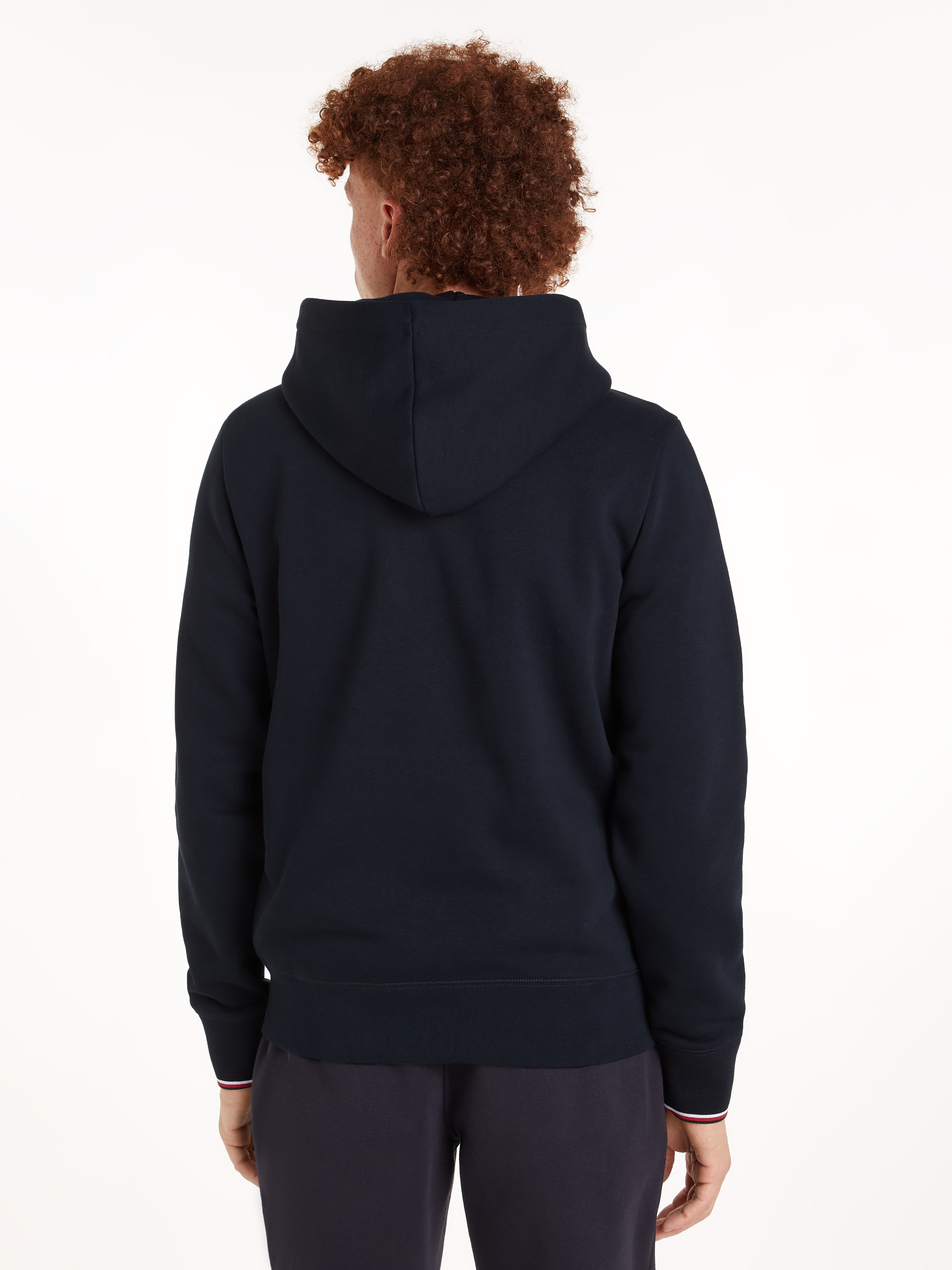 Tommy Hilfiger Hoodie »TOMMY LOGO TIPPED HOODY«, Tommy-Tape innen am Ausschnitt, Flag-Stickerei am Ärmel