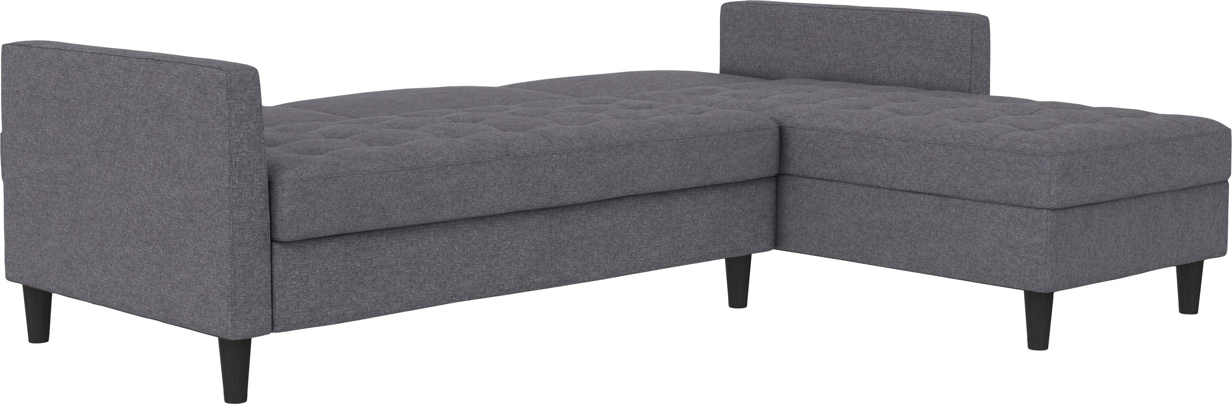 Dorel Home Ecksofa »Presley, L-Form,«, Ecksofa mit Bett-Funktion und Stauraum, verstellbare Rückenlehne