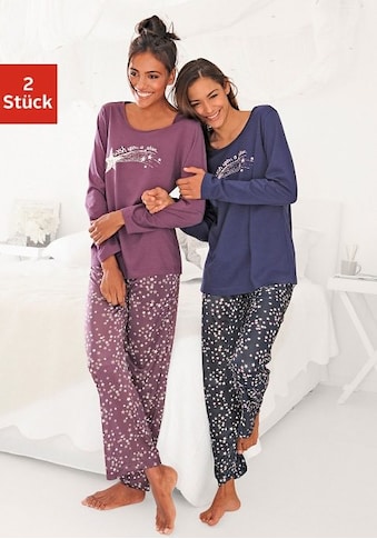 Pyjama, (4 tlg., 2 Stück)