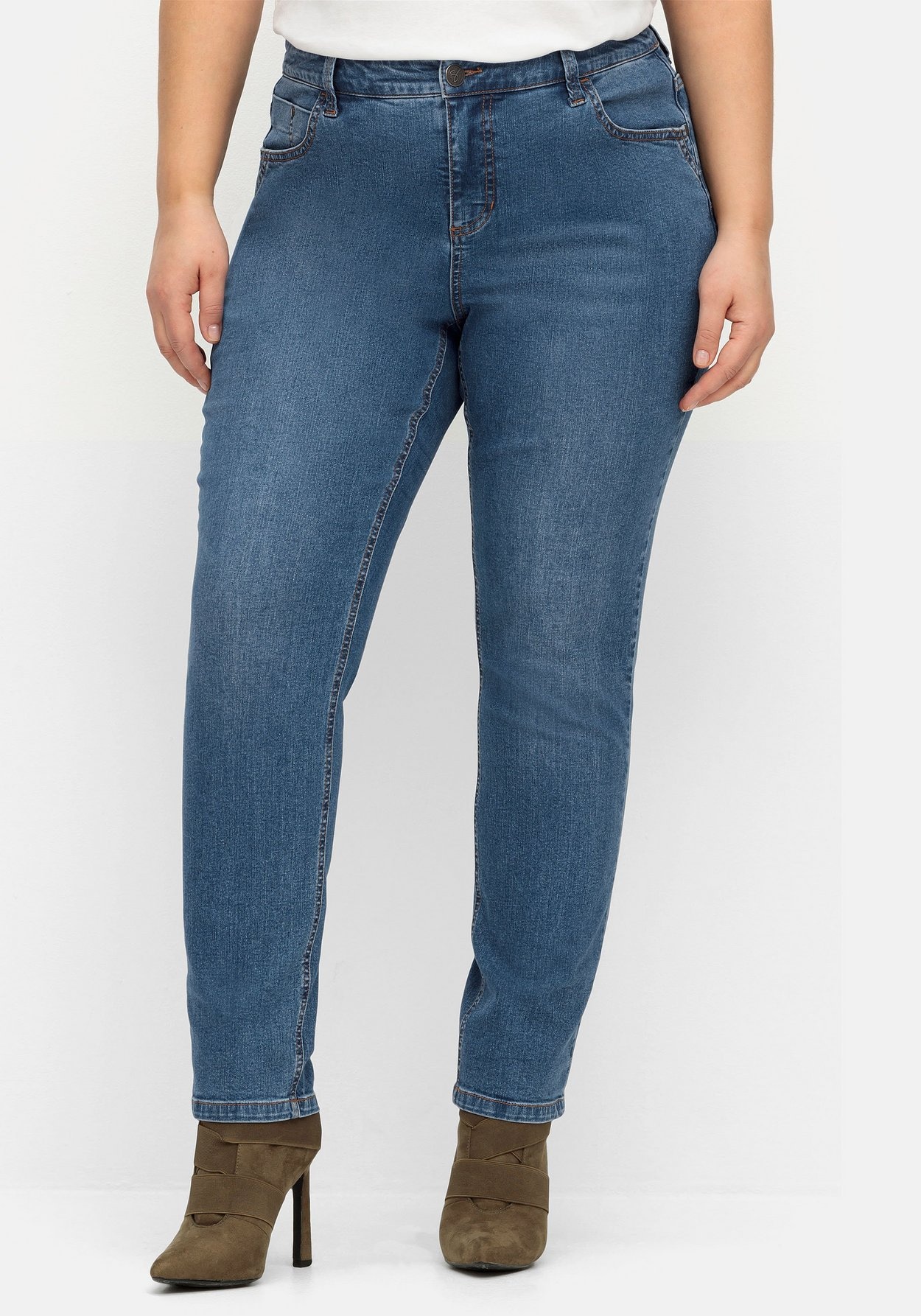 Sheego Stretch-Jeans »Jeans PIA, aus elastischem Denim«, PIA, aus elastischem Denim