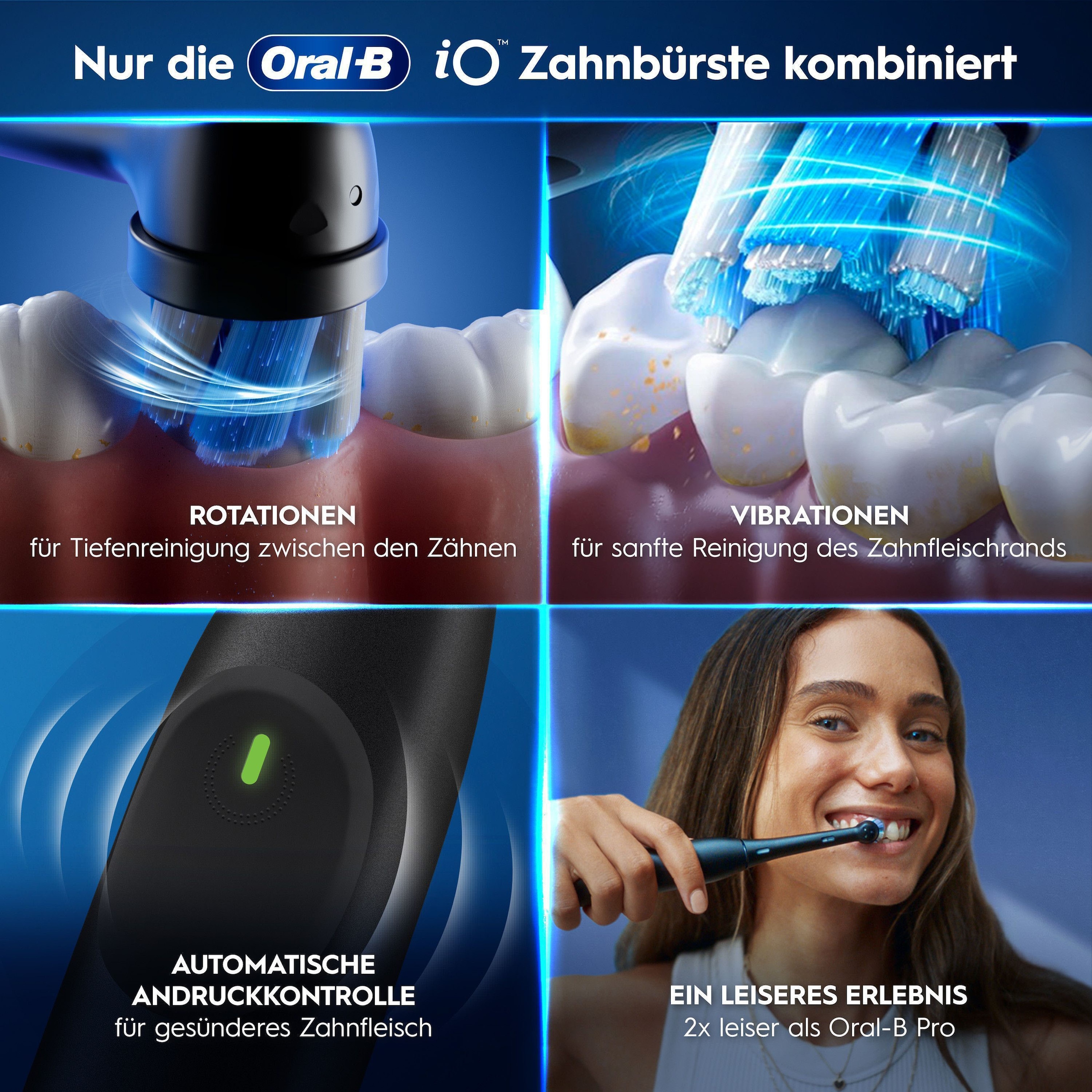 Oral-B Elektrische Zahnbürste »Oral-B iO Series 2« 1 Stk. Aufsteckbürsten für die sanfte Reinigung