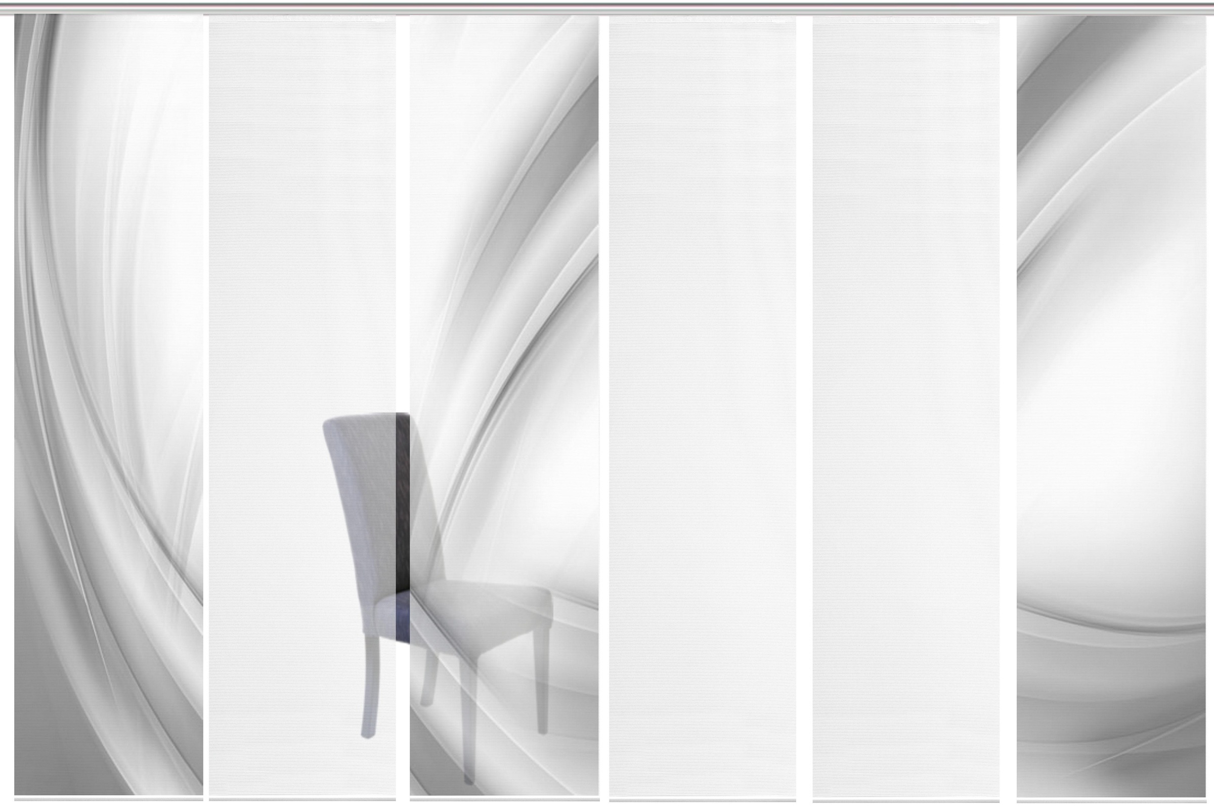 Vision S Schiebegardine »6ER SET UNO«, HxB: 260x60, Schiebevorhang 6er Set Digitaldruck