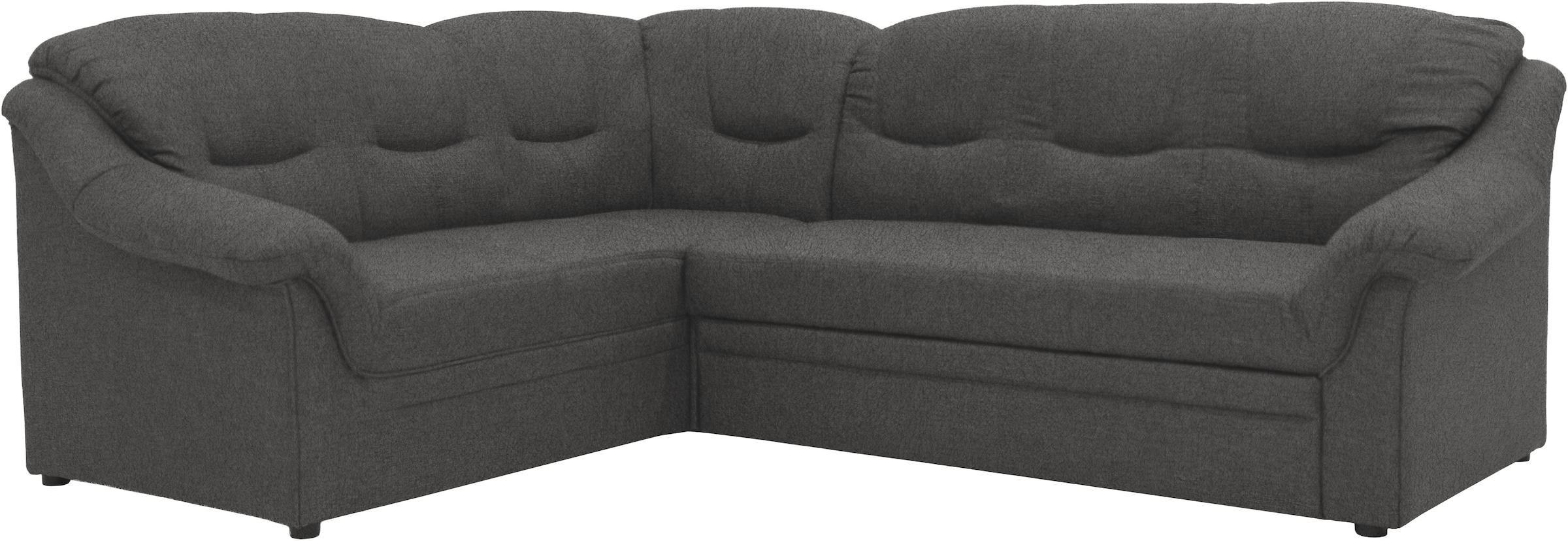OTTO home Ecksofa »Nyborrg 234 x 185 cm, auch mit Schlaffunktion, formschön & stabil« Wahlweise mit Bettfunktion, L-Form, moderne Steppung