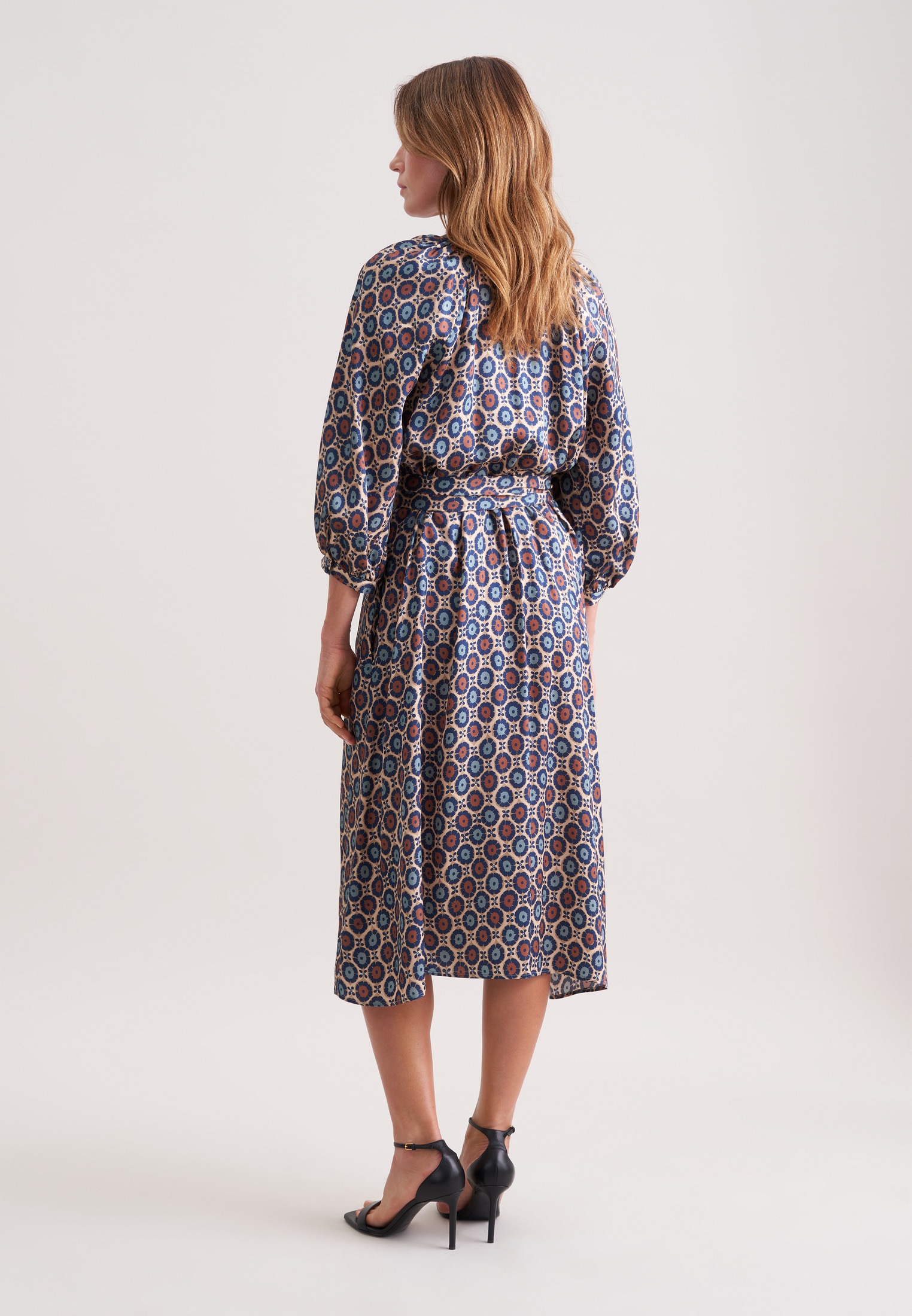 seidensticker Sommerkleid 3/4 V-Neck Druck