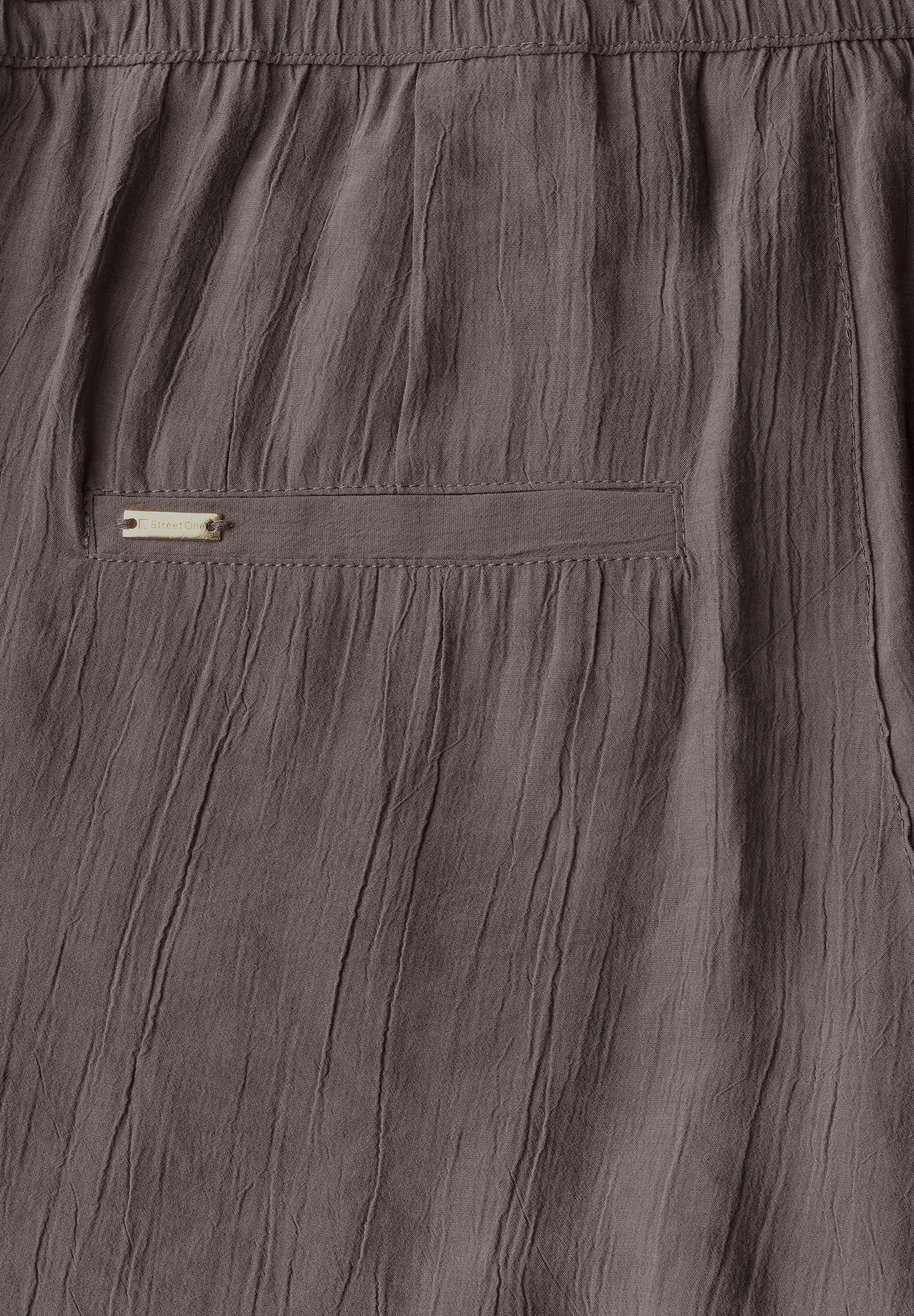STREET ONE Stoffhose, mit Crinkle-Struktur, Wide Leg