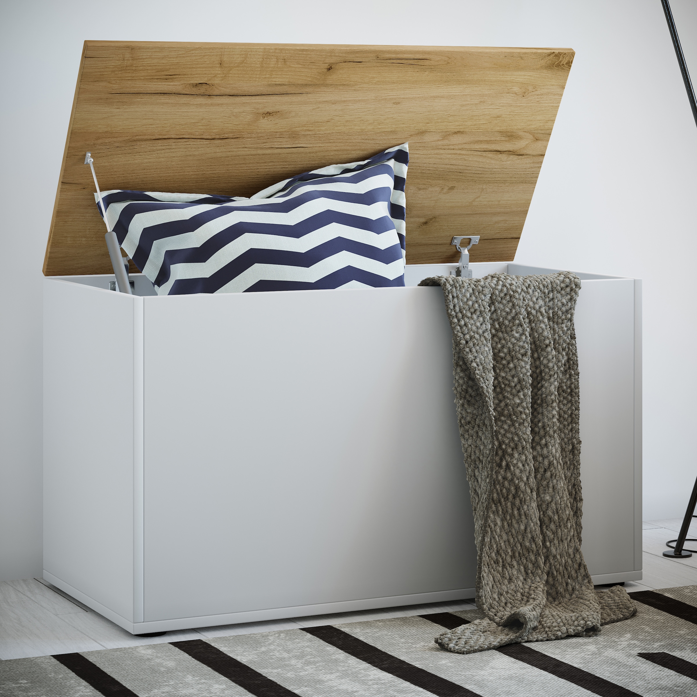VCM Sitztruhe »Holz Sitztruhe Sitzbank Truhe Box Kiste Bendola«