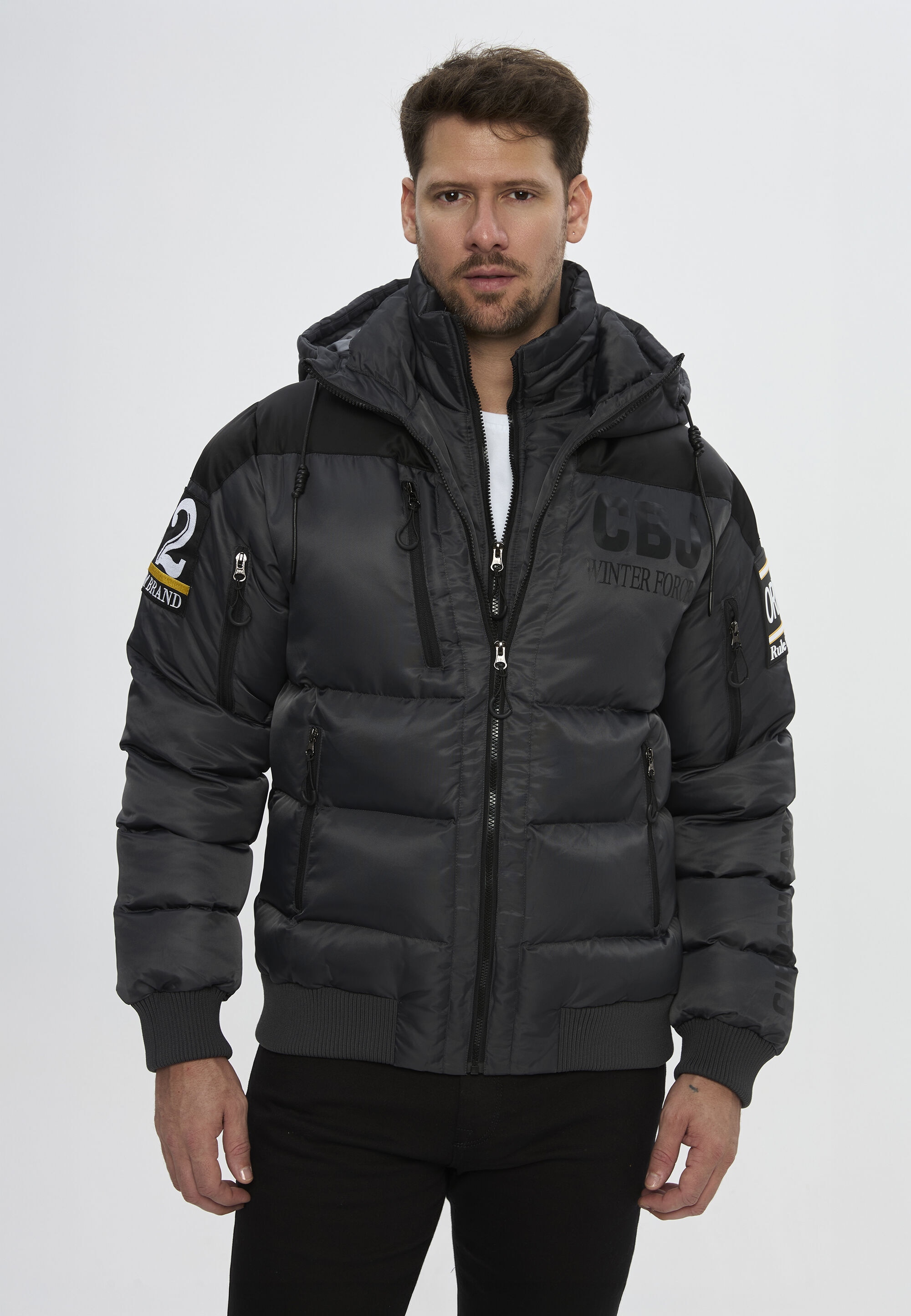 Cipo & Baxx Winterjacke »Winterjacke CM233« mit Kapuze