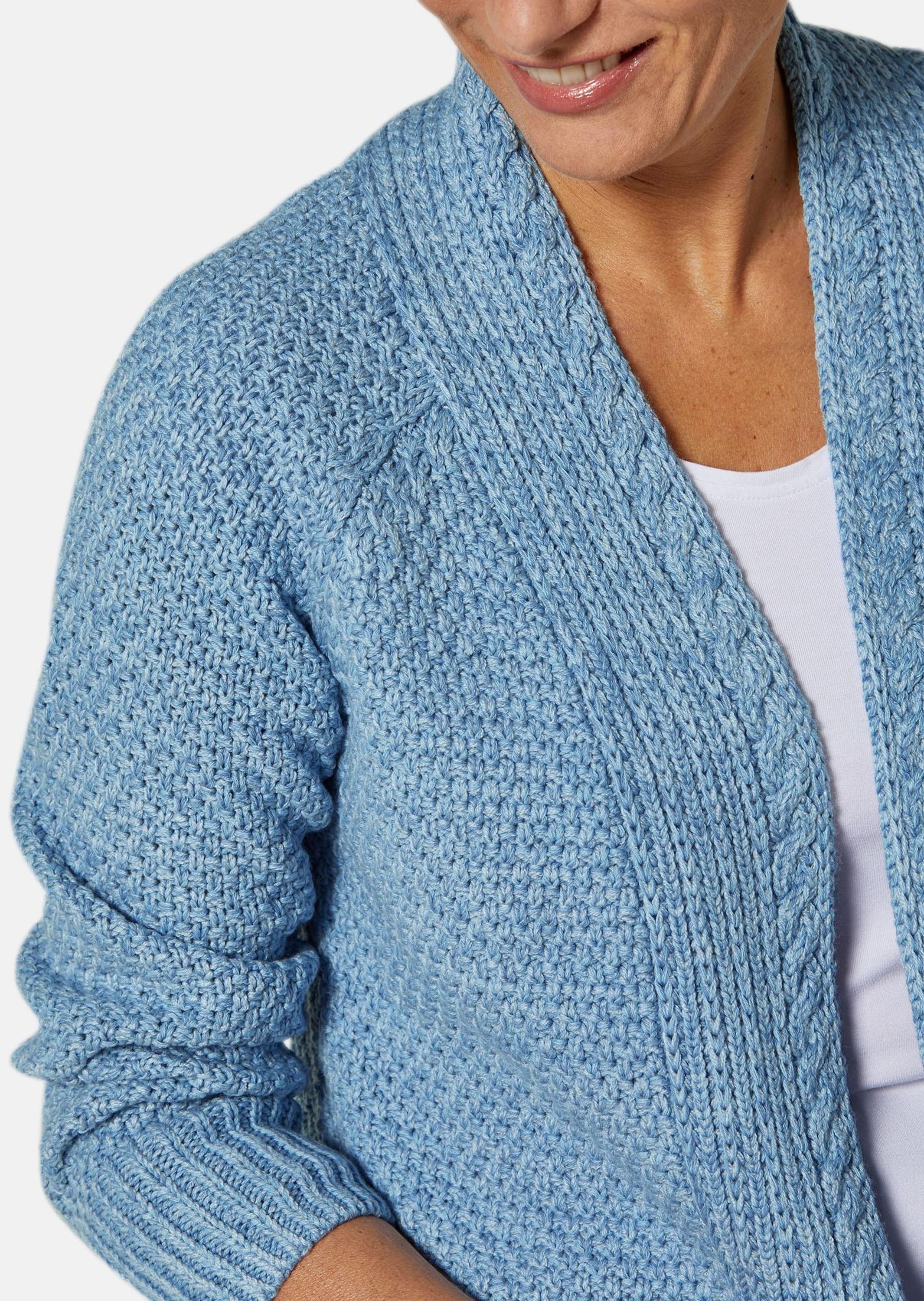 GOLDNER Strickjacke »Kurzgröße Zeitlose Strickjacke in Grobstrick«
