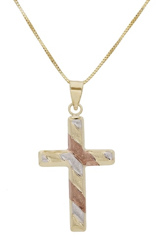 Kreuzkette »Schmuck Geschenk Gold 375 Halsschmuck Halskette Goldkette Venezianer«