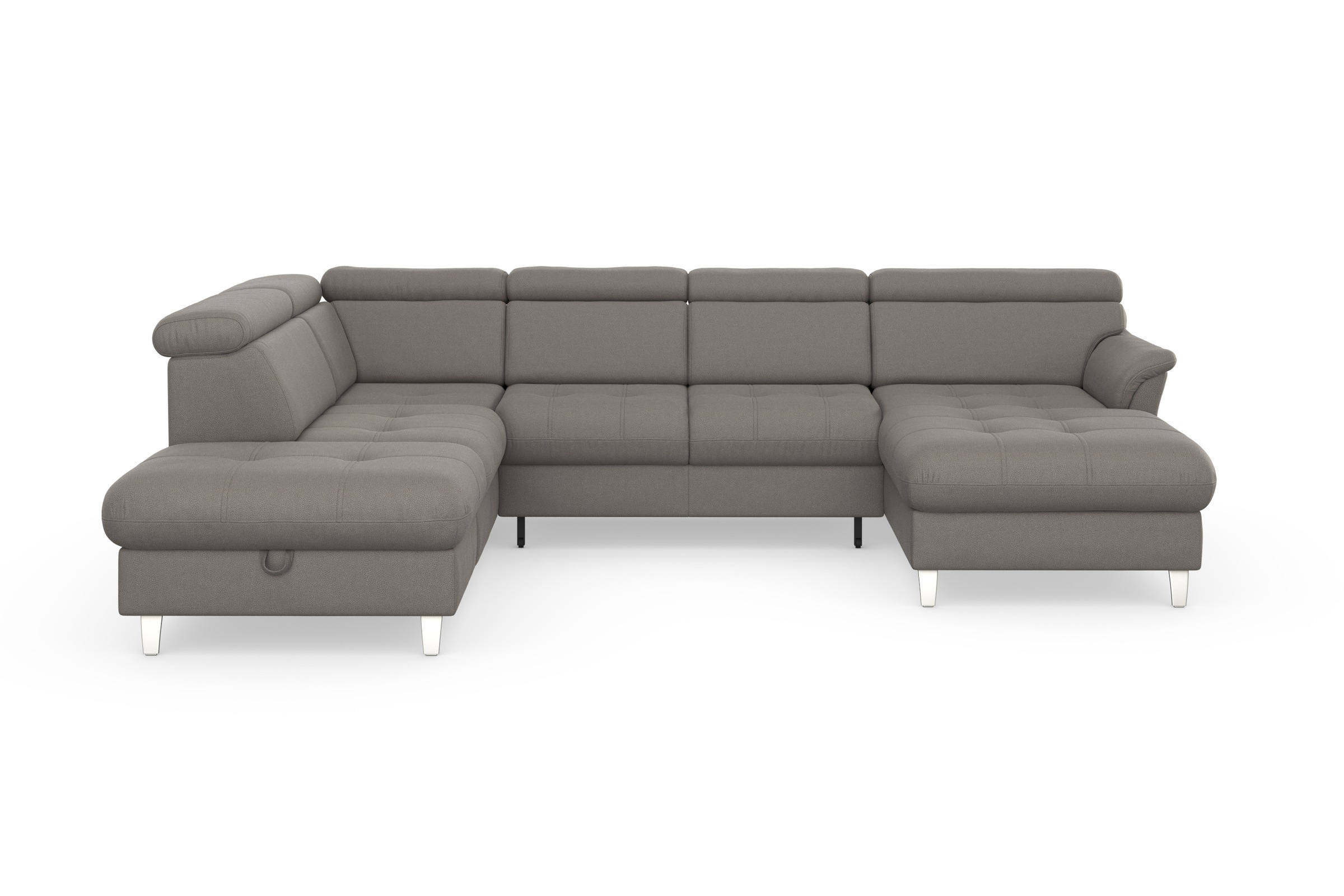 sit&more Wohnlandschaft »Marano U-Form«, inklusive Kopfteilverstellung, wahlweise mit Bettfunktion, Bettkasten