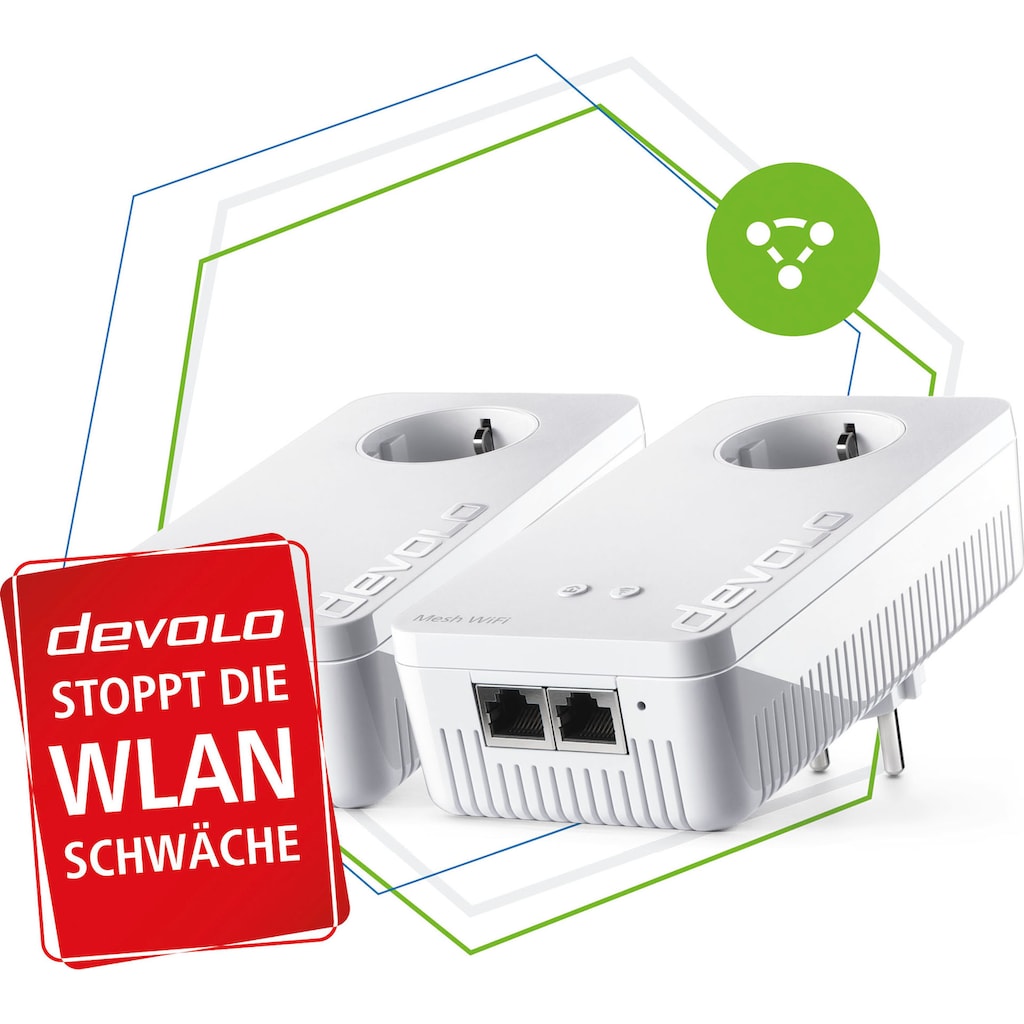 DEVOLO Netzwerk-Switch »Mesh WLAN 2 Starter Kit«, (2 St.)