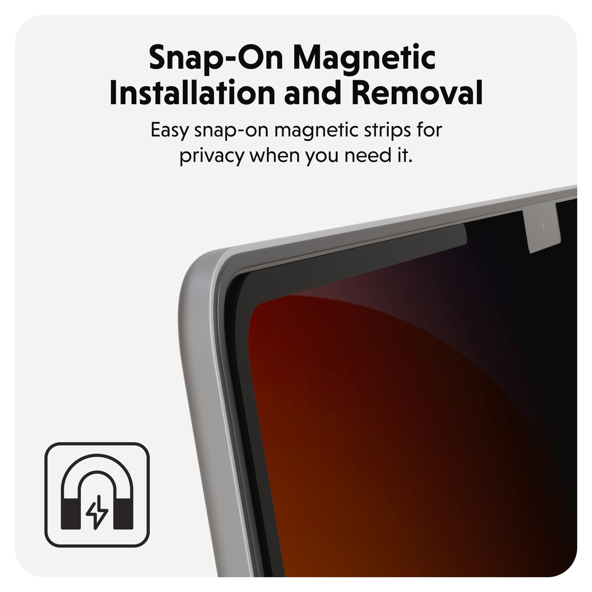Targus Displayschutzglas »Magnetic Privacy Screen«, für Apple MacBook Air 15, Blickschutzfolie, Schutzfolie, Bildschirmschutz, kratz- & stoßfest