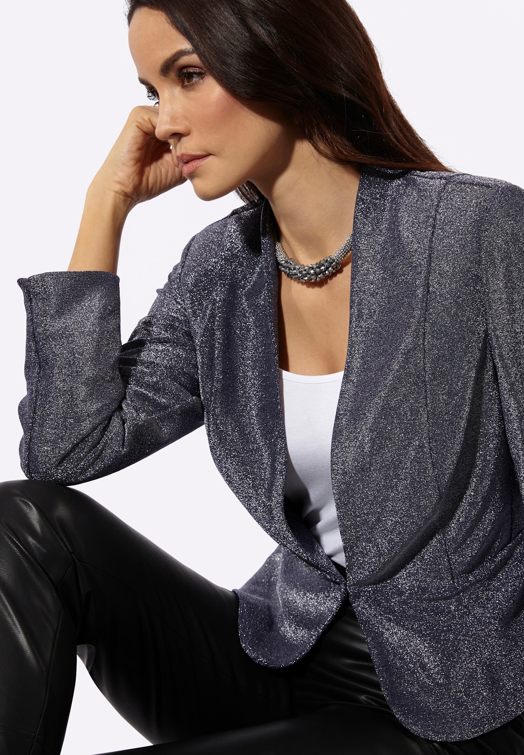 creation L Kurzblazer »Jersey-Blazer Jerseyblazer mit Schößchen«