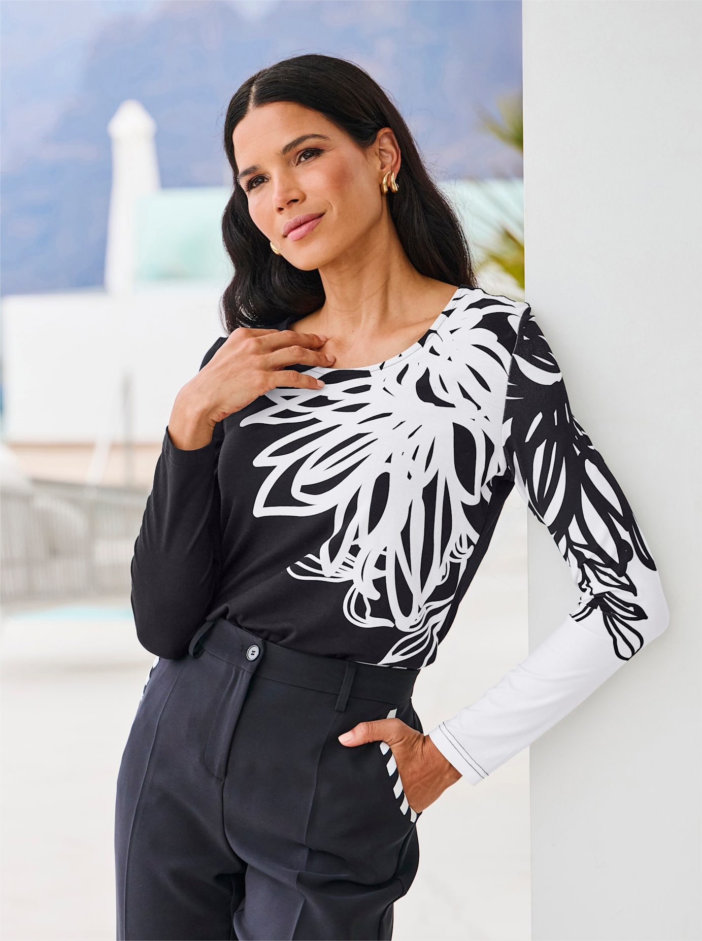 heine Langarmshirt »Druck-Shirt« 1 tlg.