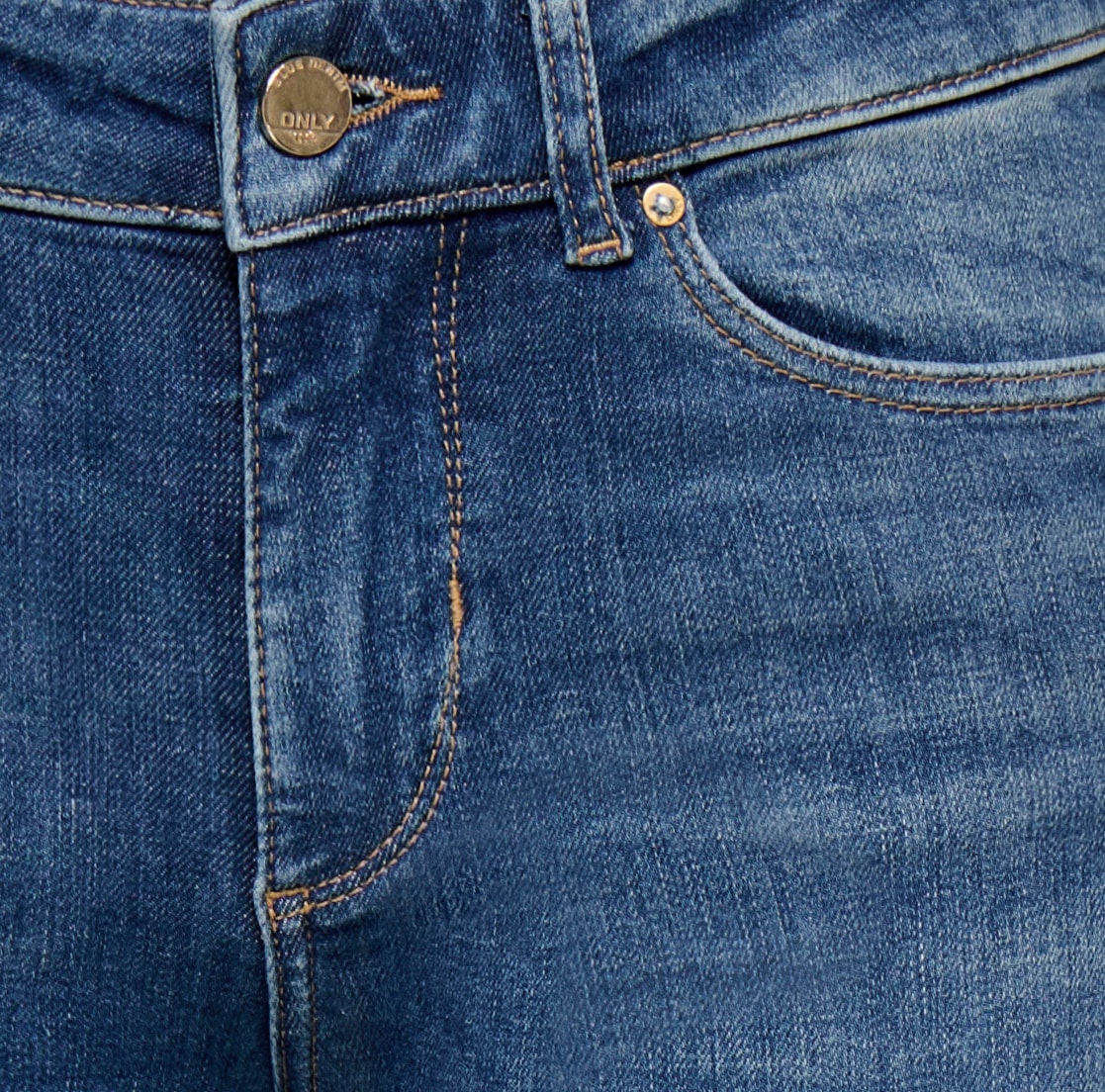 ONLY Bootcut-Jeans »ONLBLUSH MID BUT FLARED DNM REA763« Baumwollmischung, bootcut fit