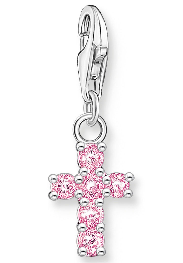 Thomas Sabo H2306-051-9 Silver Ear Studs with pink Stone in Heart Shape 7,0 mm L