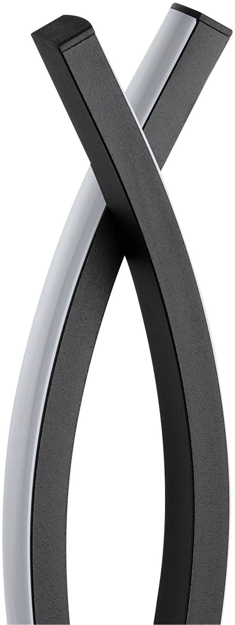 EGLO Tischleuchte »Lasana 3 Tischlampe, Wohnzimmerlampe, Stahl, Aluminum und Kunststoff« LED-Modul 1 Stk. Warmweiß Tischleuchte - L16 x B10 x H46 cm - schwarz - 11,5W inkl.