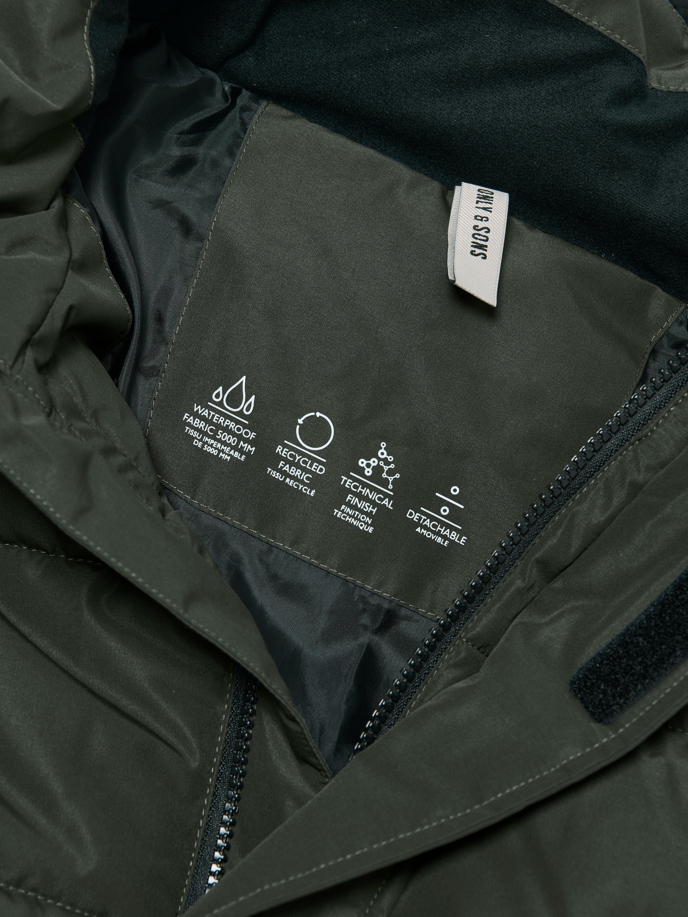 ONLY & SONS Steppjacke »ONSCARL LIFE LONG QUILTED COAT NOOS OTW« mit Kapuze