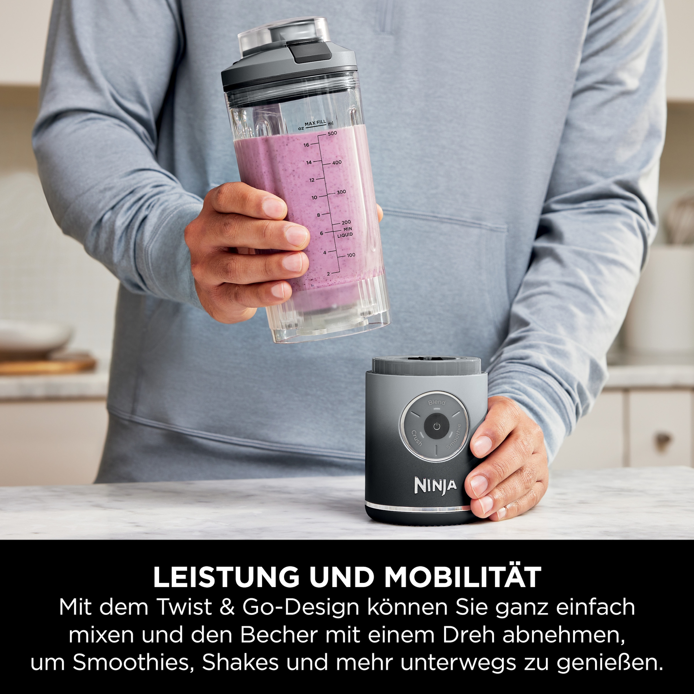 NINJA Standmixer »Blast Max  - Grau BC251EUGY«