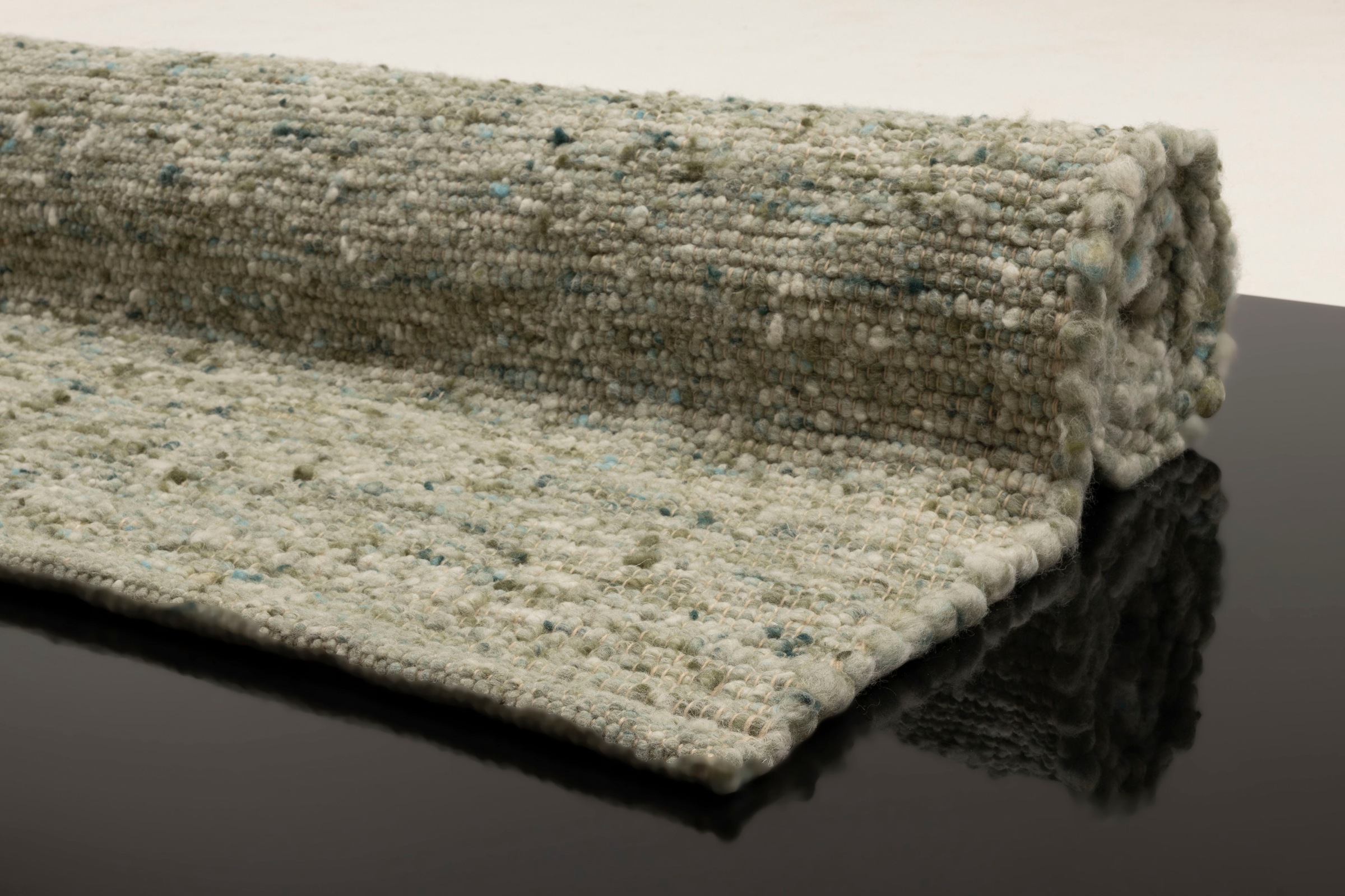 THEKO Wollteppich Wolle, im Teppich, reine rechteckig, Handweb OTTO-Shop handgewebt »Alm meliert, Freude«