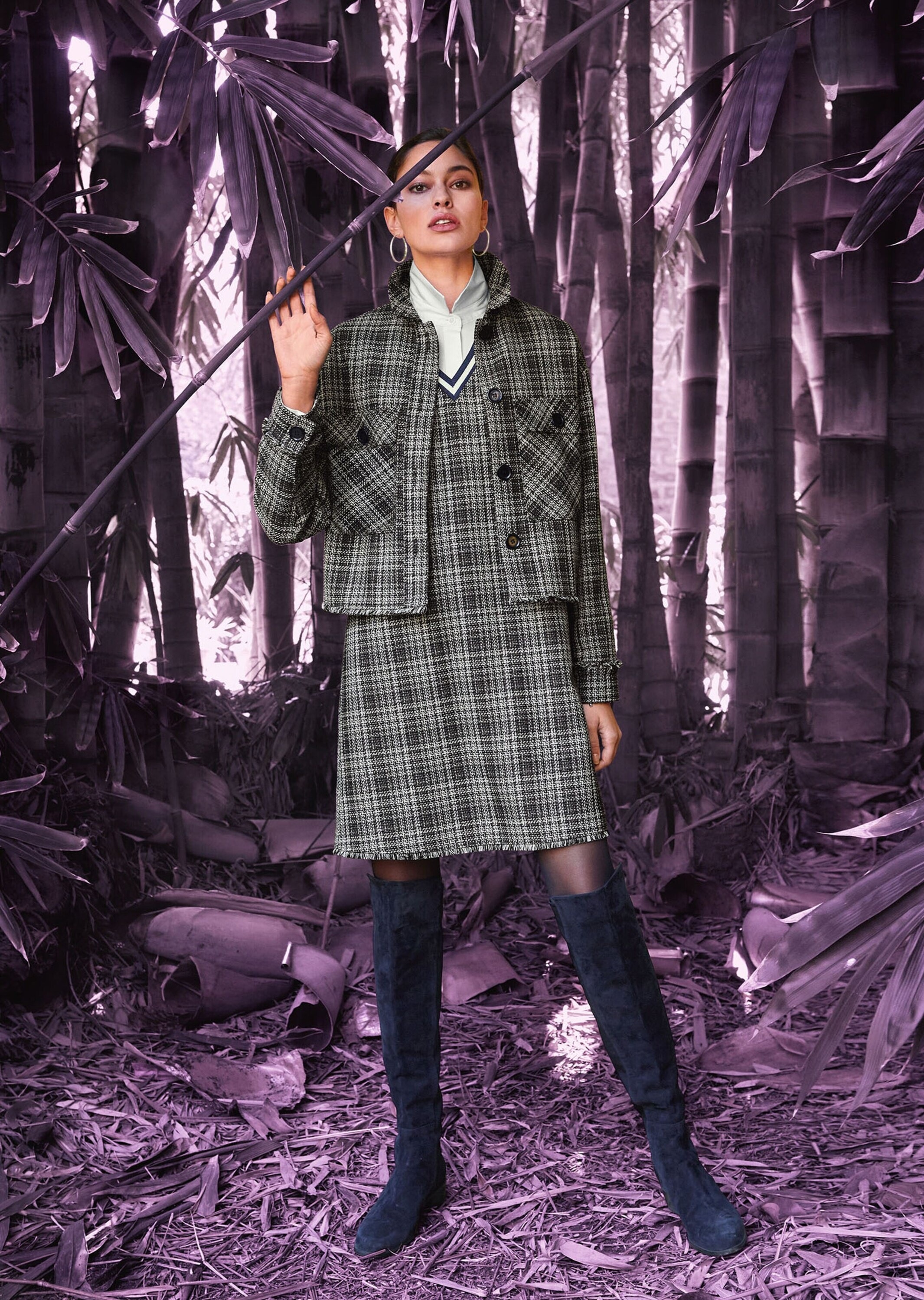 MADELEINE Kurzblazer »Blazer Kurzer Karoblazer«