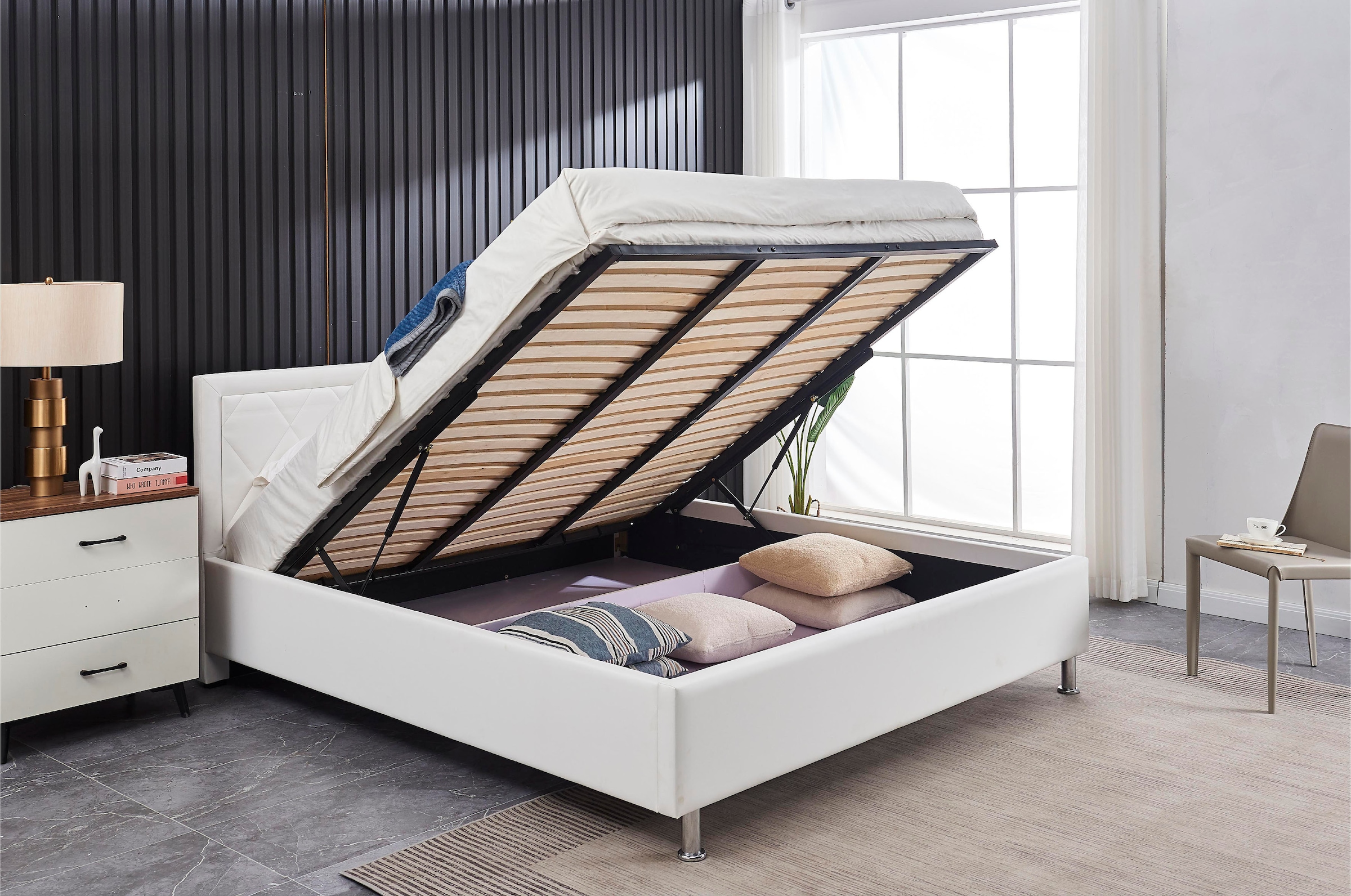 ATLANTIC home collection Polsterbett »Johanna«, mit Lattenrost und Bettkasten