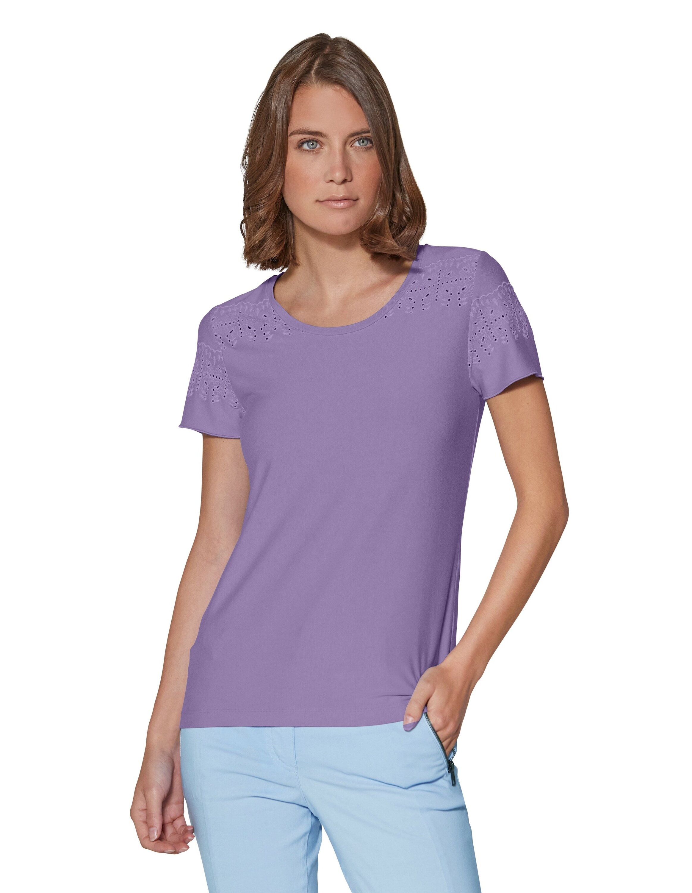 MADELEINE Kurzarmshirt »Shirt Shirt mit Lochstickerei«