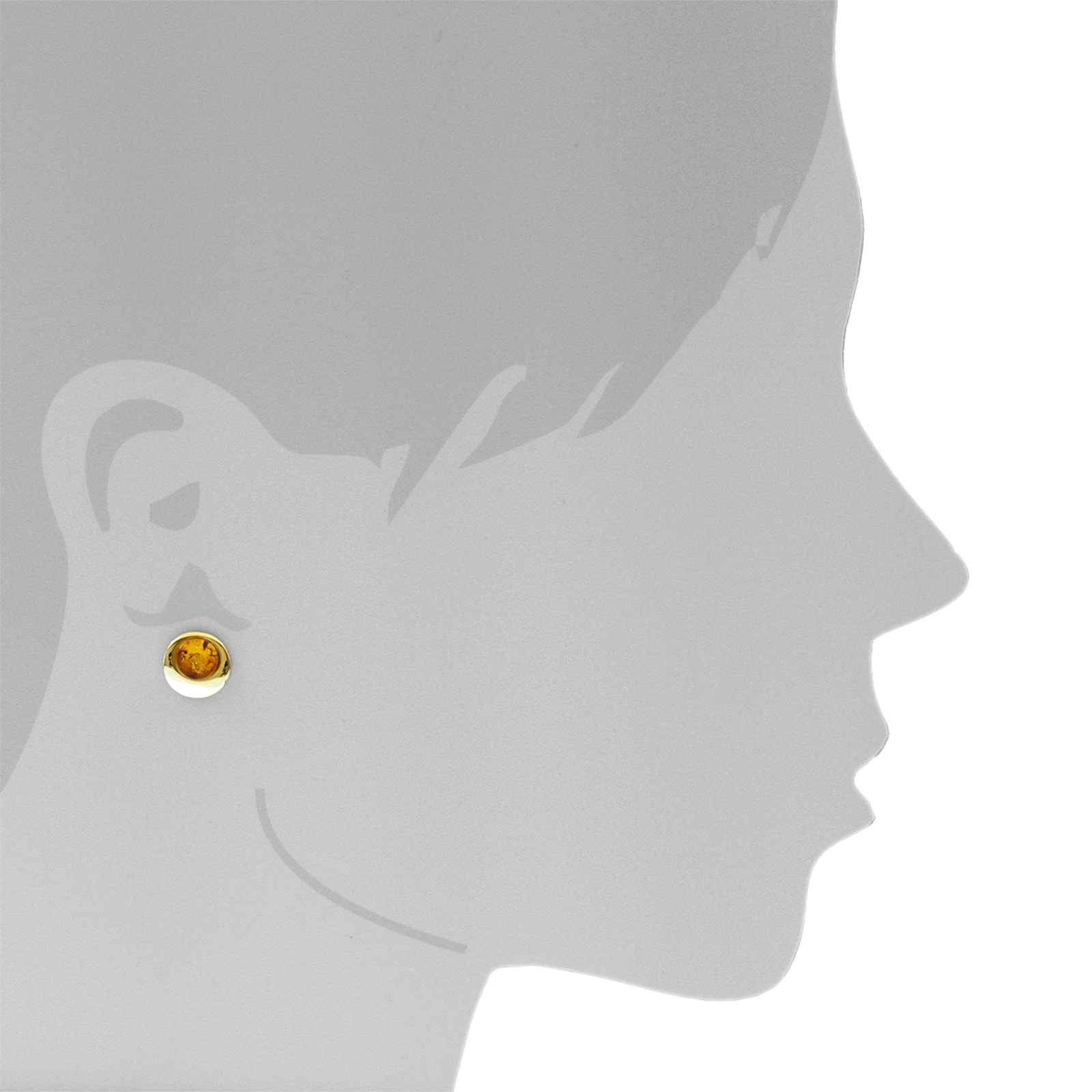 OSTSEE-SCHMUCK Paar Ohrstecker »- Alina - Gold 333/000 - Bernstein«