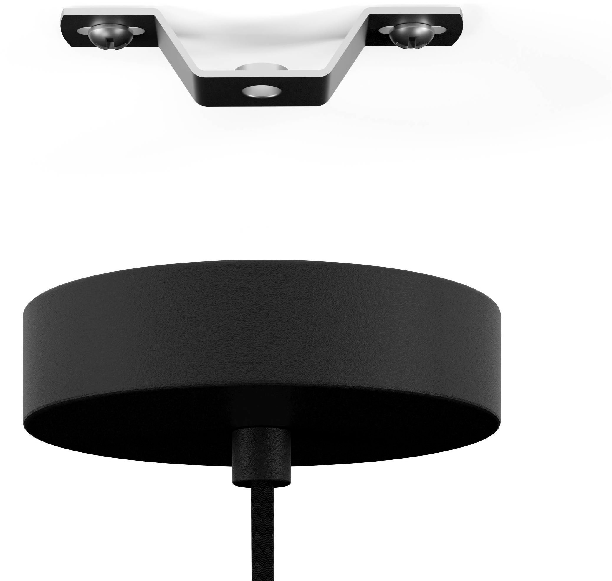 EGLO Hängeleuchte »Callow Hängelampe, Pendelleuchte, Esszimmerlampe, Metall, Holz, E27« E27 1 Stk. Hängeleuchte schwarz, braun 1X40W H:110 Ø 23 cm