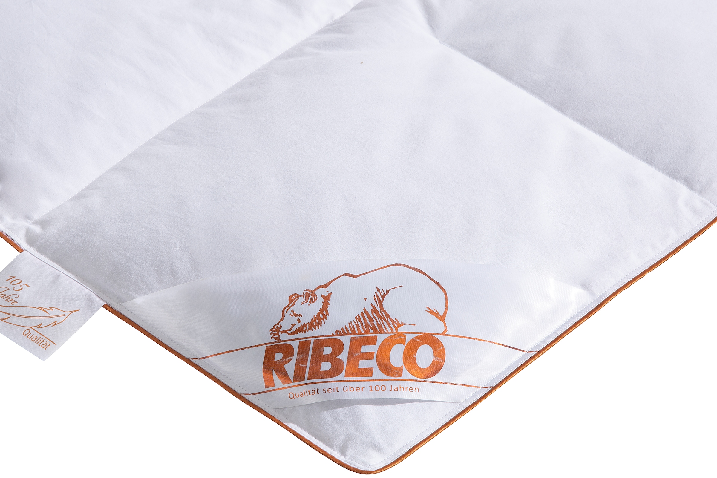 RIBECO Daunenbettdecke + Kopfkissen »Richard, Bettwaren-Set in 135x200 oder 155x220 cm, Sommer oder Winter«, (Spar-Set), Seit 105 Jahren überzeugt RIBECO durch Qualität