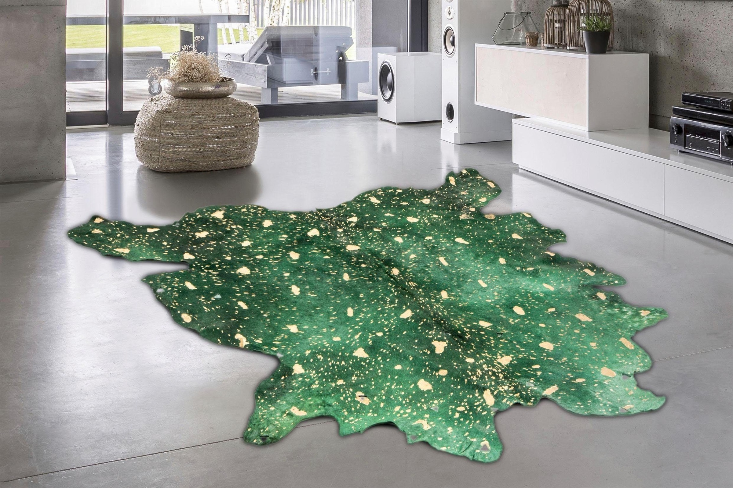 calo-deluxe Fellteppich »Toro 250« fellförmig 12 mm Höhe echtes Rinderfell, Wohnzimmer