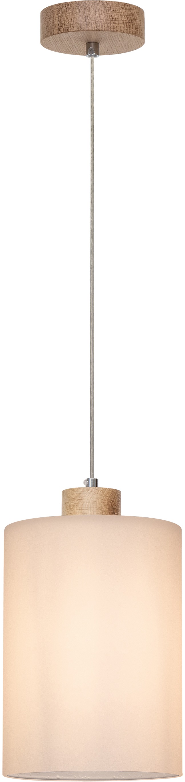 BRITOP LIGHTING Pendelleuchte »ZEFIR«, 1 flammig, Leuchtmittel E27 | ohne Leuchtmittel-Leuchtmittel wechselbar, Naturprodukt aus Eichenholz, Hochwertiger Glasschirm