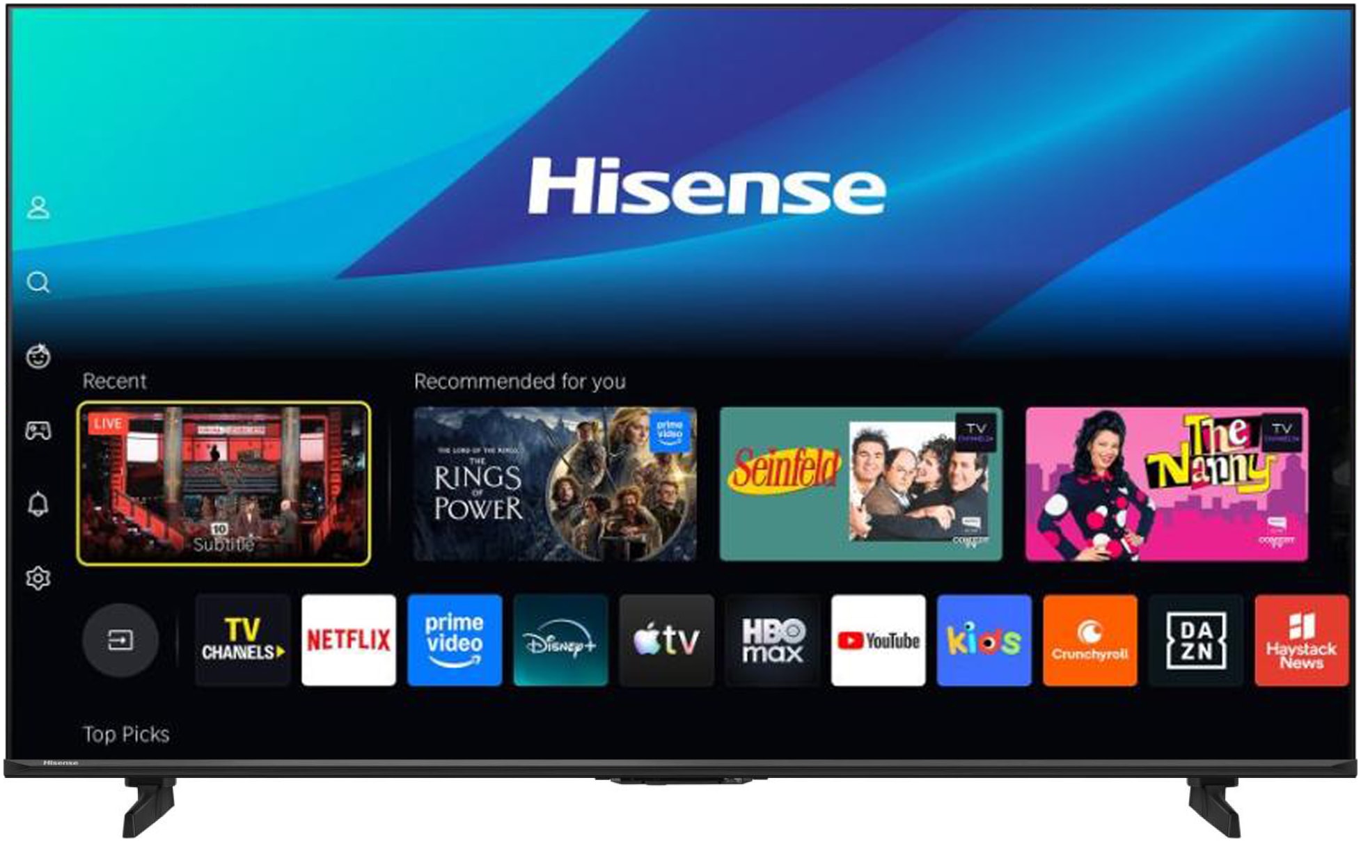 Hisense QLED-Fernseher »65E7S PRO« 164 cm/65 ″ Smart-TV