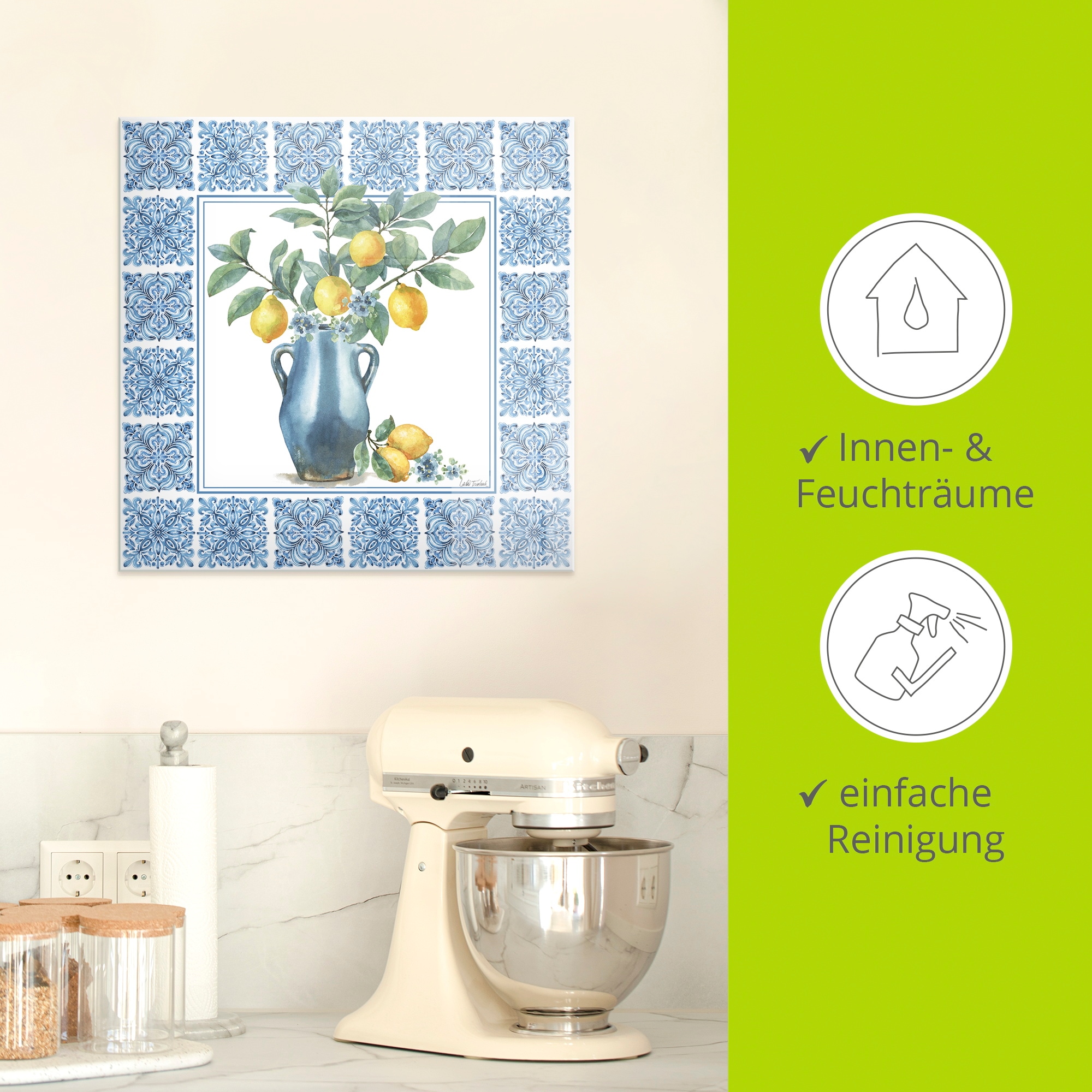 Artland Glasbild »Le Citron V« Arrangements 1 Stk. tlg. in verschiedenen Größen