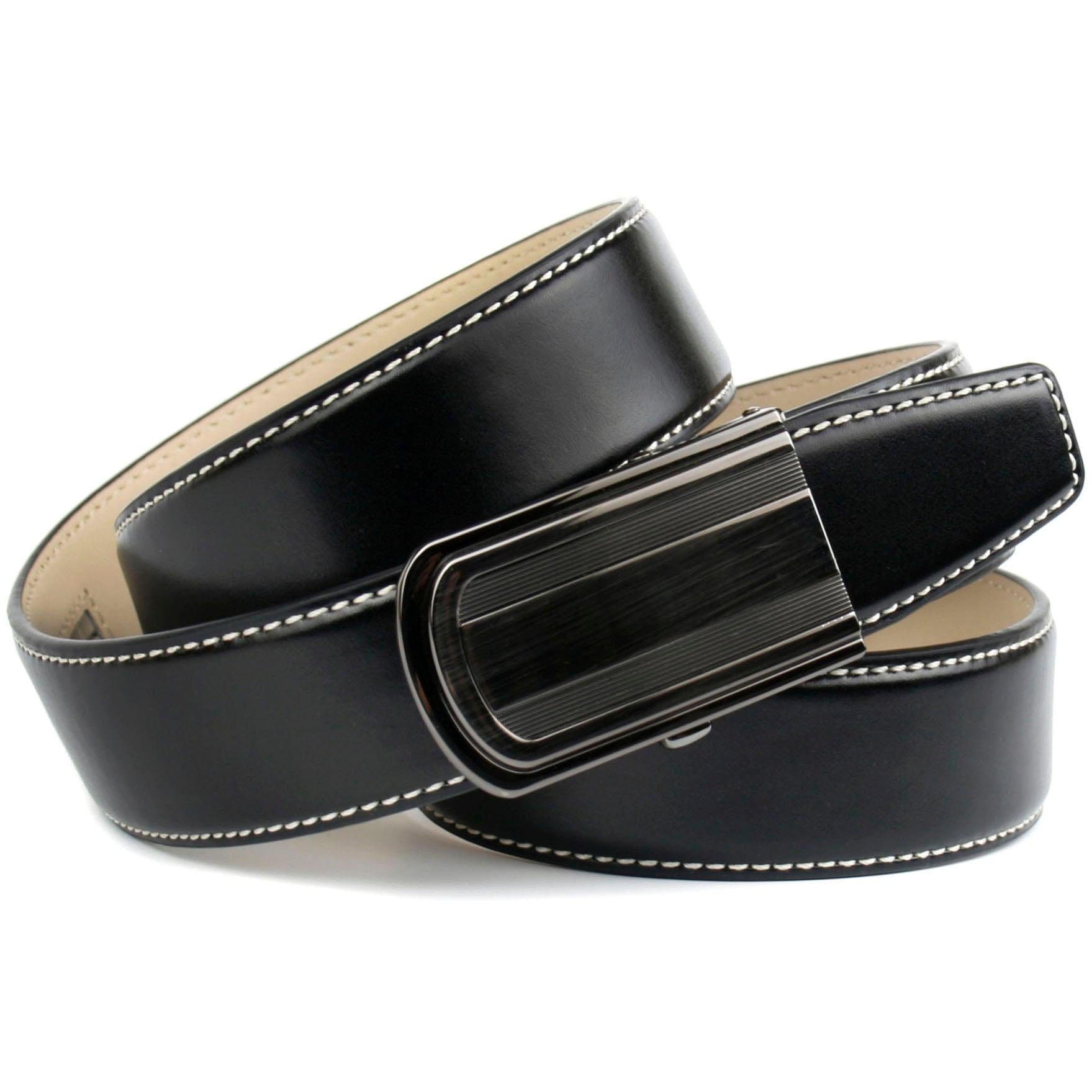Anthoni Crown Ledergürtel, in schwarz bei OTTO weißer Kontrastziernaht mit kaufen online