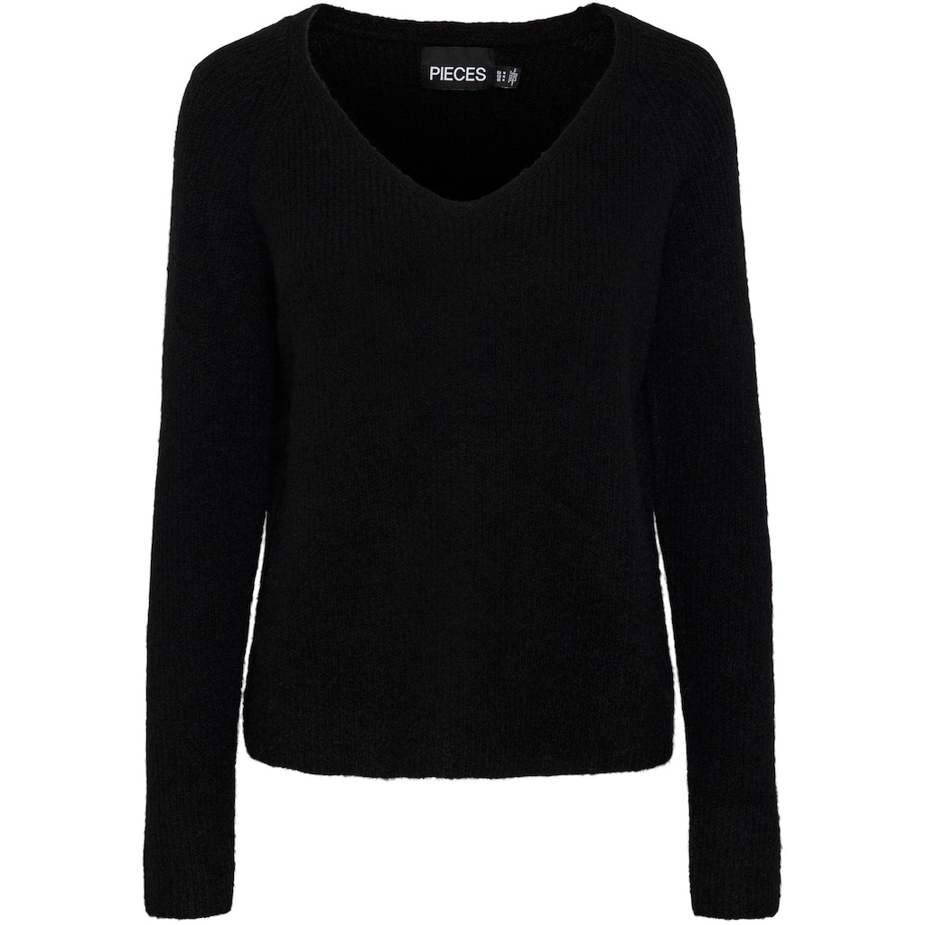 pieces V-Ausschnitt-Pullover »PCELLEN LS V-NECK KNIT NOOS BC«