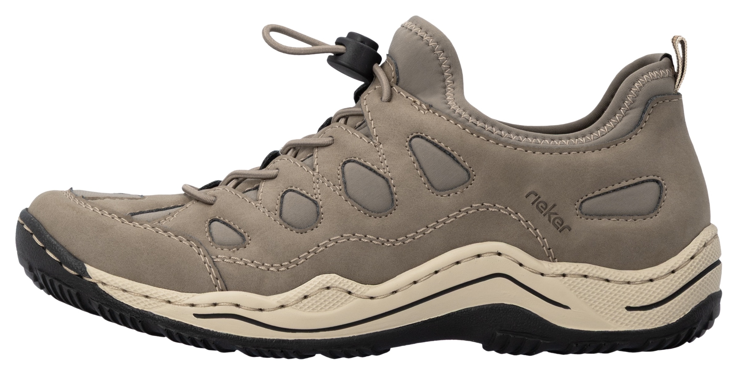 Rieker Slip-On Sneaker  Trekking Schuh, Freizeitschuh, Slipper mit Wechselfußbett