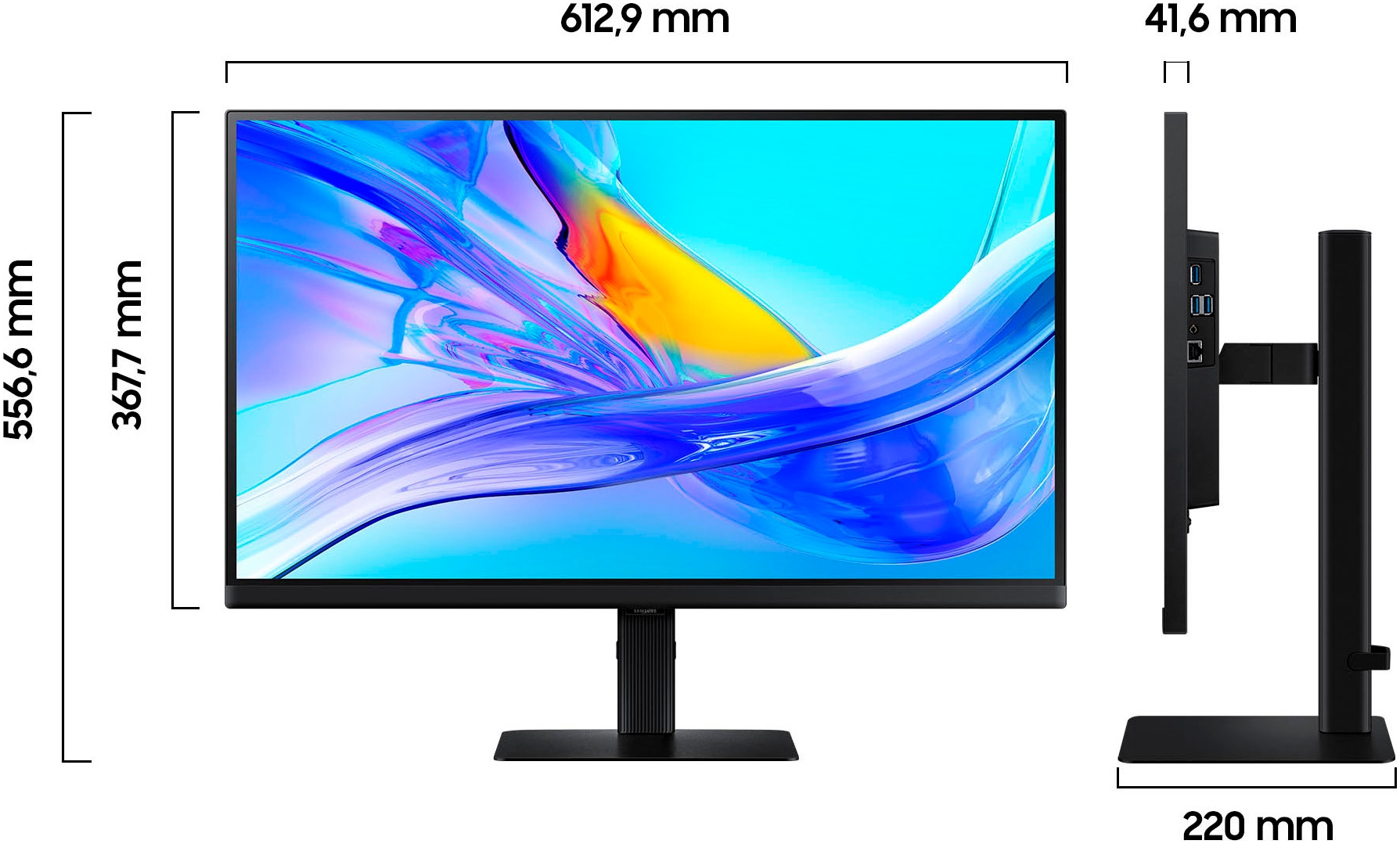 Samsung LED-Monitor »S27D800UAU«, 68 cm/27 Zoll, 3840 x 2160 px, 4K Ultra HD, 5 ms Reaktionszeit, 60 Hz