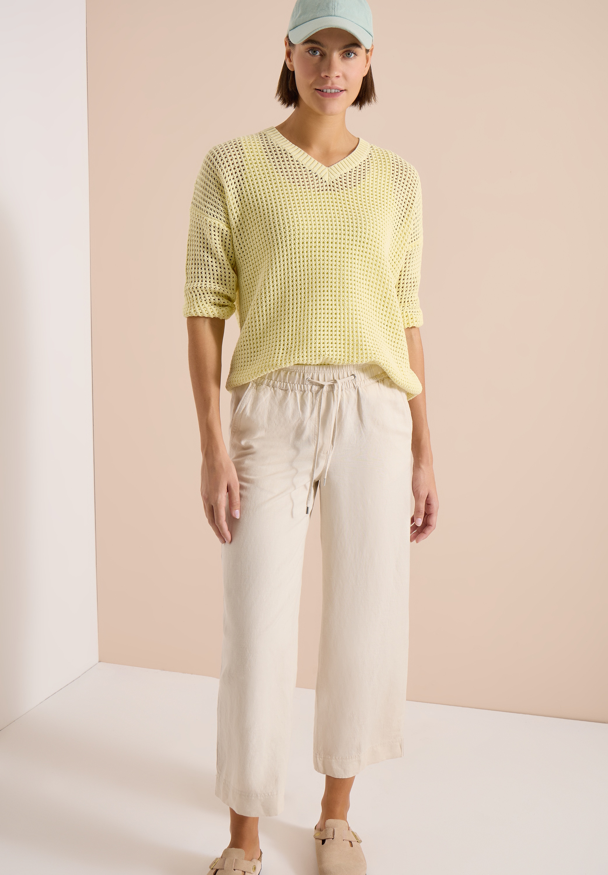 Cecil Strickpullover im Crochet-Look/moderner Sommerstrick