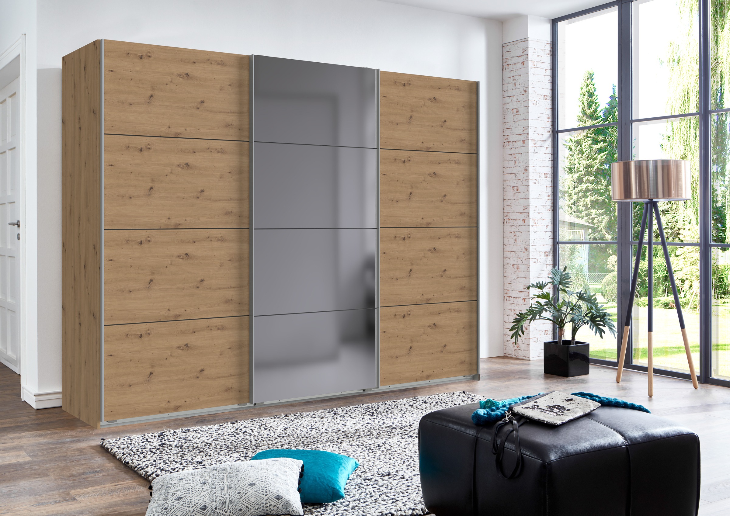 Wimex Schwebetürenschrank »Ernie Kleiderschrank mit Spiegel, Made in Germany TOPSELLER«, (Wähle aus verschiedenen Größen deinen perfekten Stauraum!), Schlafzimmerschrank in verschiedenen Breiten
