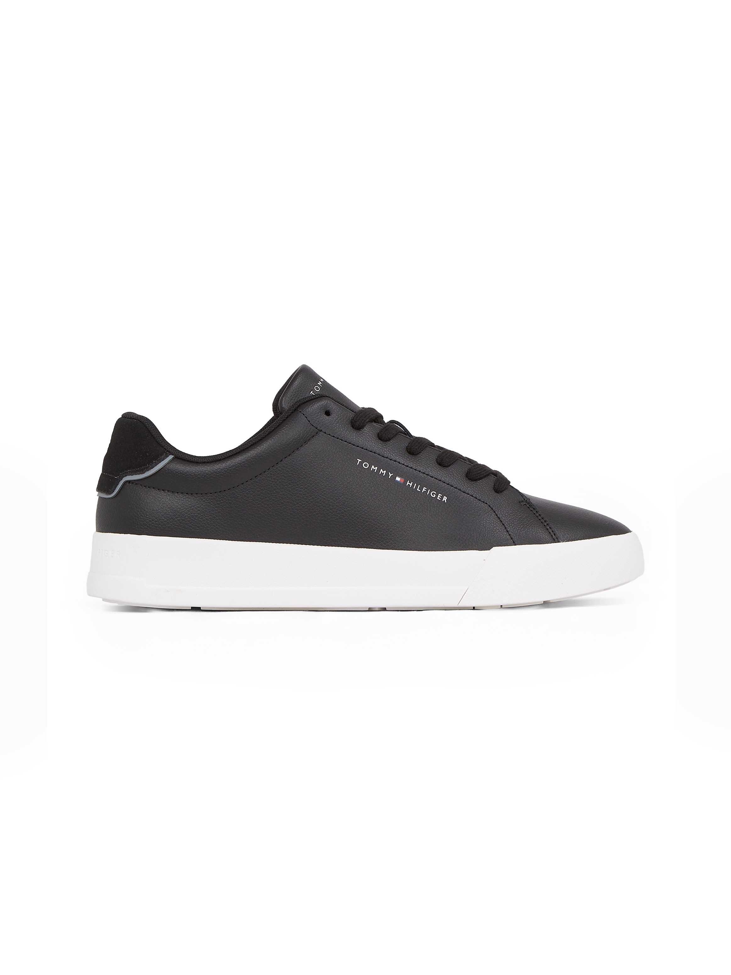 Tommy Hilfiger Sneaker »TH COURT LTH DETAIL ESS«, Freizeitschuh, Halbschuh, Schnürschuh mit seitlichem Logoschriftzug