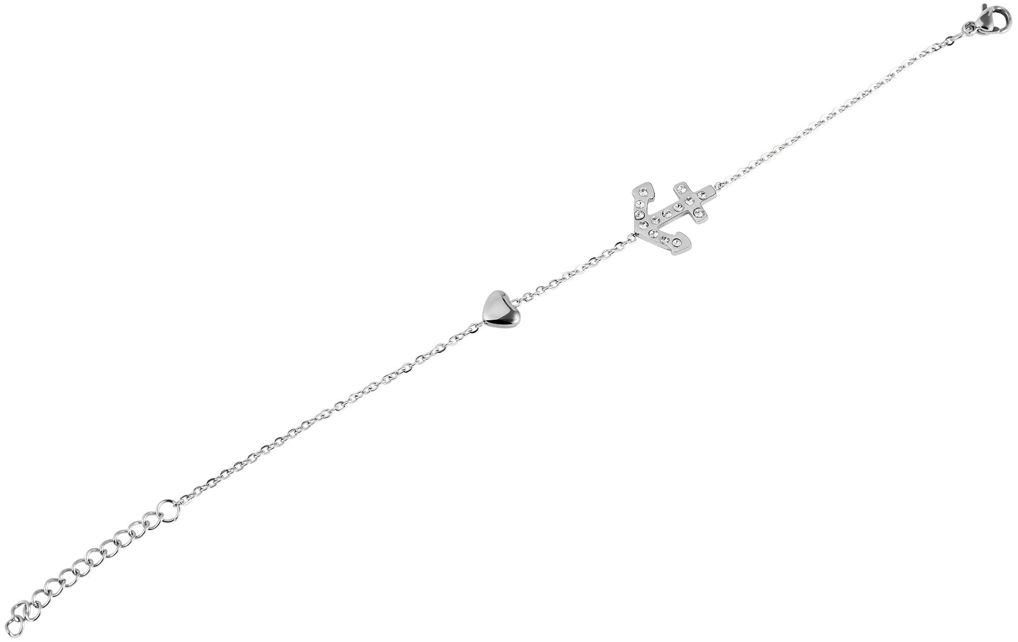 Adelia´s Armband »Damen Armband aus Edelstahl mit Strass Steinchen 16+3 cm«