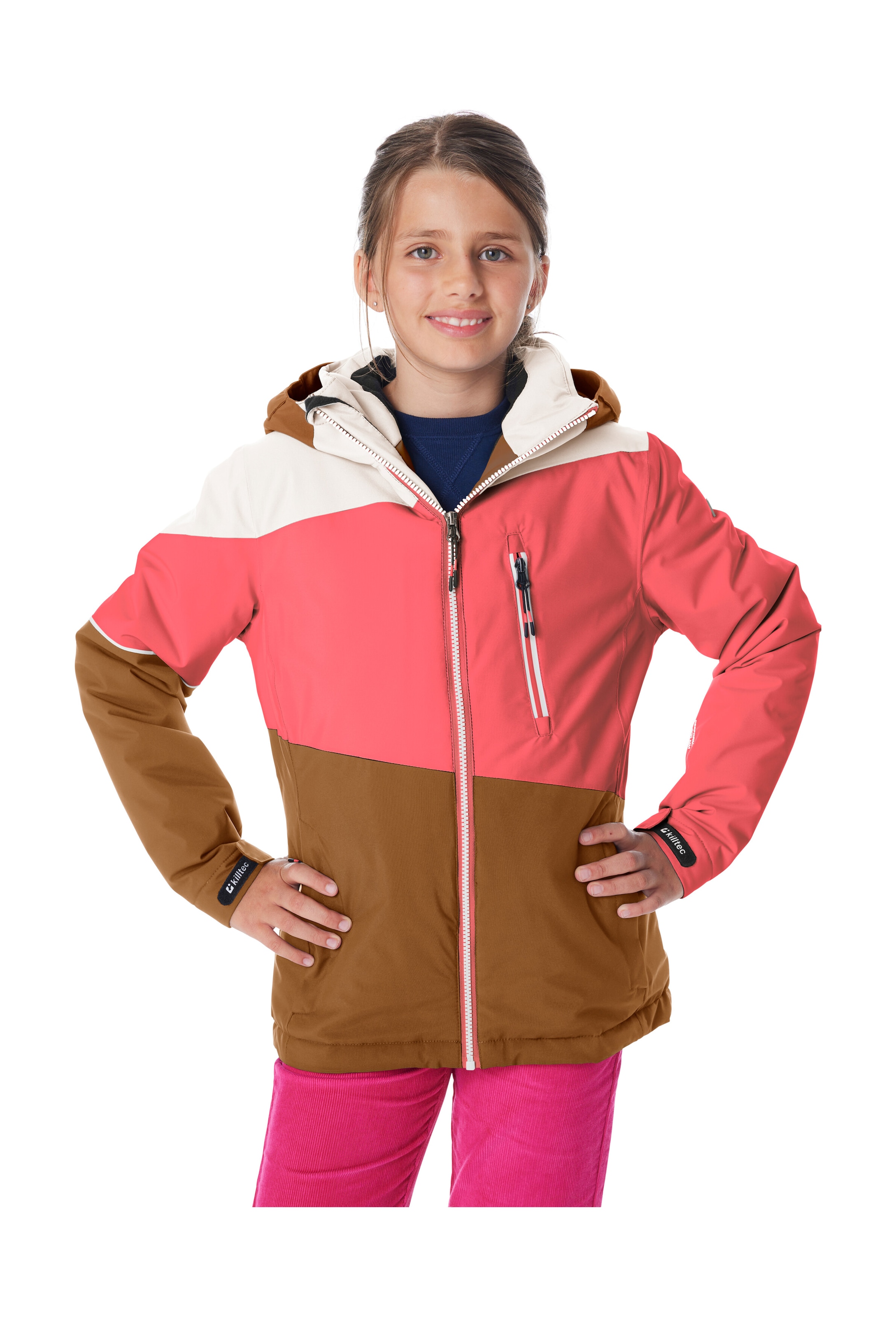 Killtec Skijacke »KSW 331 GRLS SKI JCKT« Atmungsaktive, wasserdichte Jacke mit Fleece-Innenseite, Skipasstasche