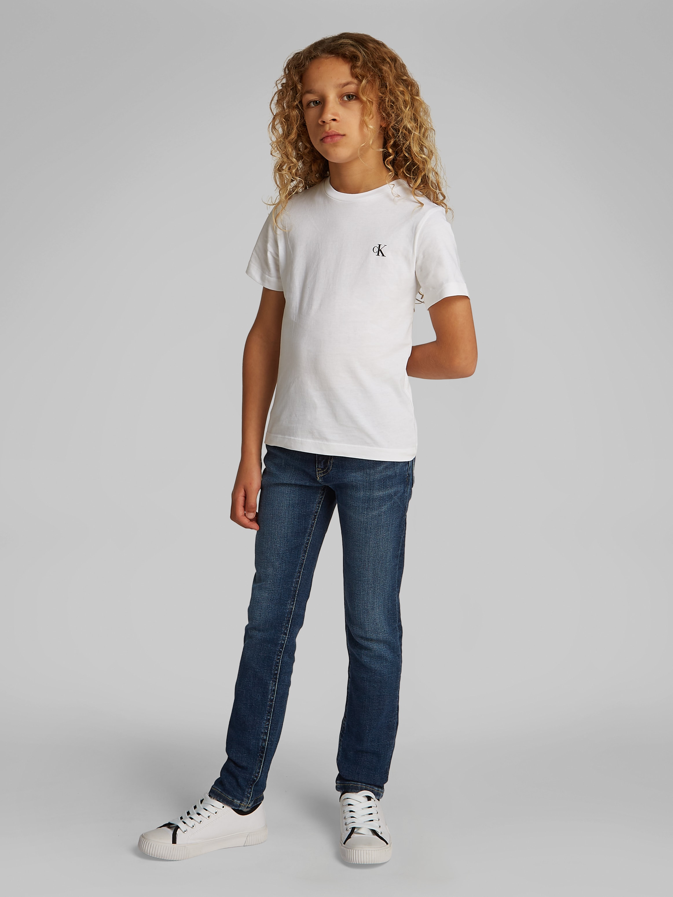 Calvin Klein Jeans T-Shirt »2-PACK MONOGRAM TOP«, (2 tlg.), für Kinder bis 16 Jahre mit Logoprägung