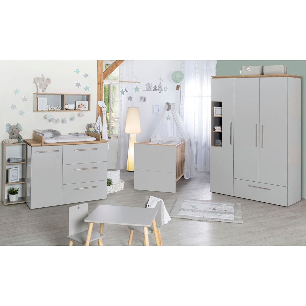 roba® Babyzimmer-Komplettset »Tobi«, (Set, 3 St., Kinderbett, Schrank, Wickelkommode), mit Kinderbett, Schrank und Wickelkommode