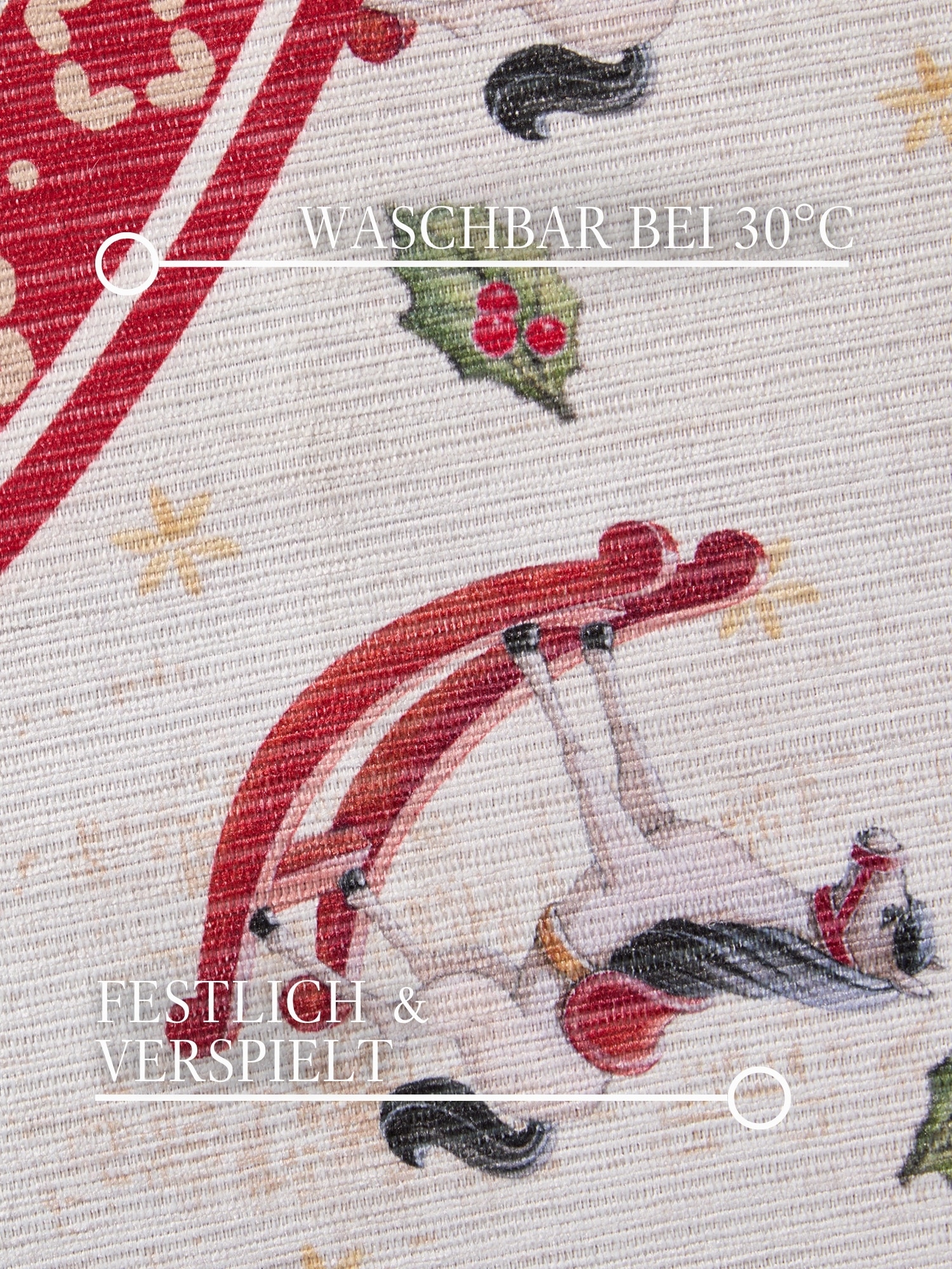Villeroy & Boch Teppich »Toy's Delight Limited Edition Rocking Horse«, rund, 3 mm Höhe, Limited Edition, Weihnachten, Wohnzimmer, Baumrock, Waschbar, Rund