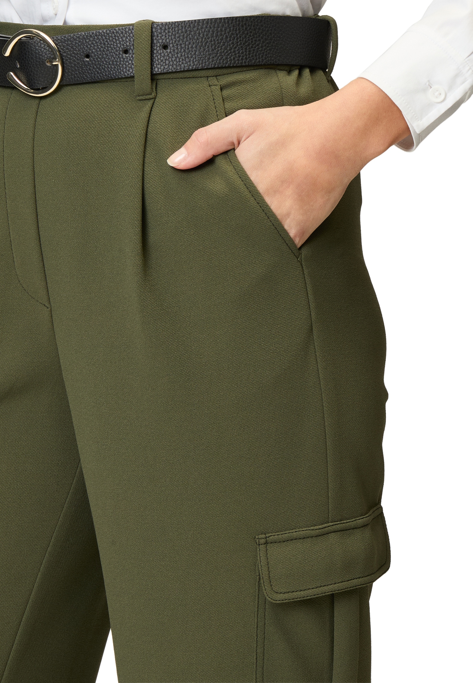 Zero Cargohose »Cargohose mit Gürtel 30 Inch«