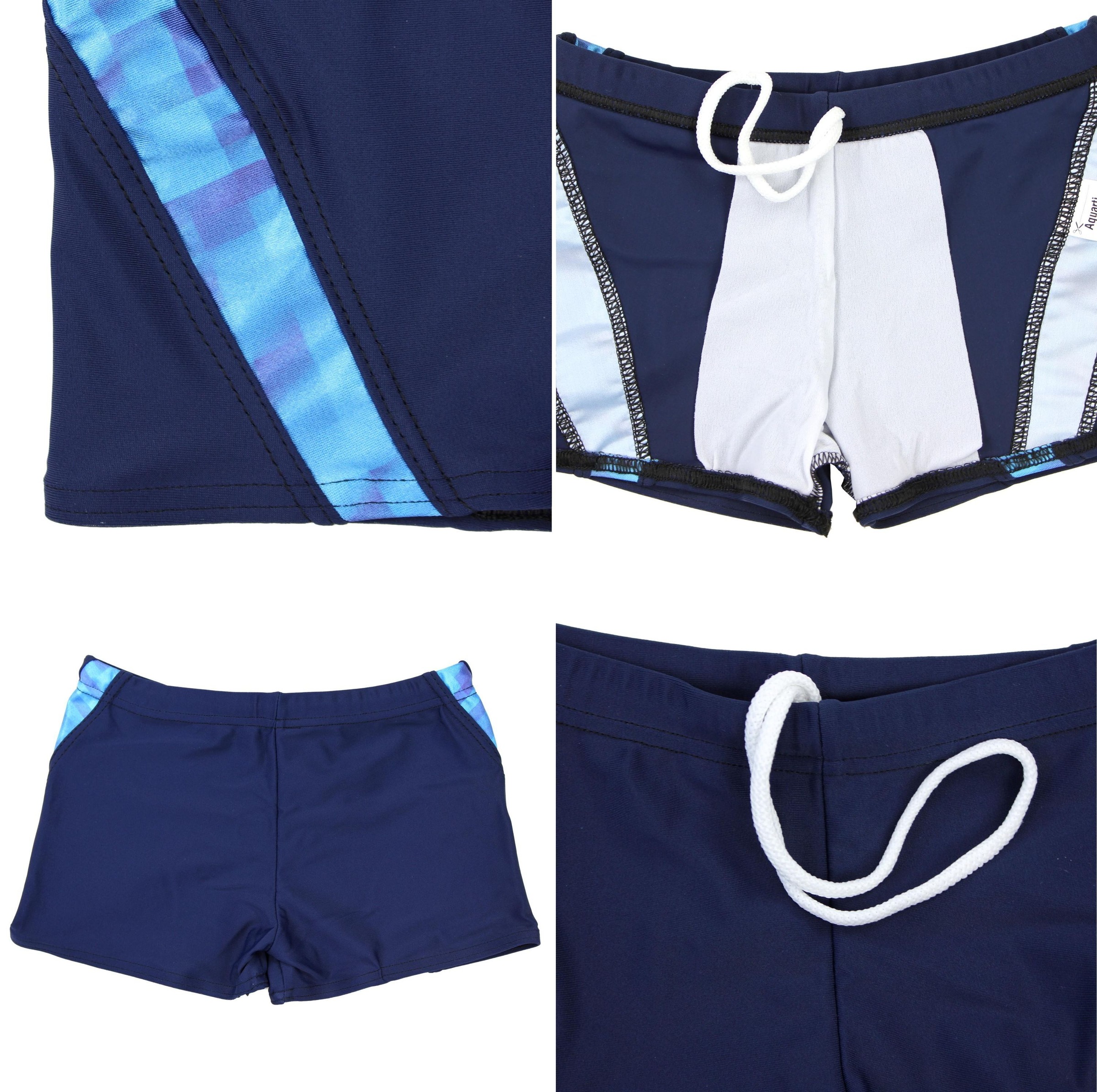 AQUARTI Badehose »Badehose Jungen Schwimmhose Kontrastfarbige Einsätze«